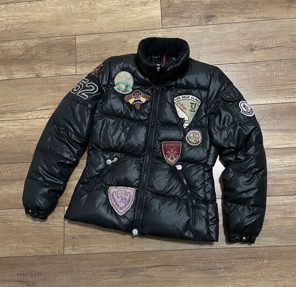 Moncler Limited Moncler Badia Alpes Patchwork Black Down Jacket Size S / US 4 / IT 40 - 3 Thumbnail