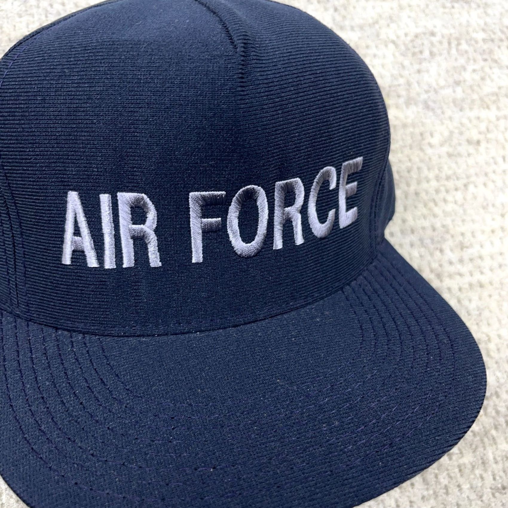 Vintage VINTAGE Eagle Crest US Air Force Hat Cap Snapback One Size Blue Cotton Polyester Knit Men Adult 90s USA Retro Size ONE SIZE - 2 Thumbnail
