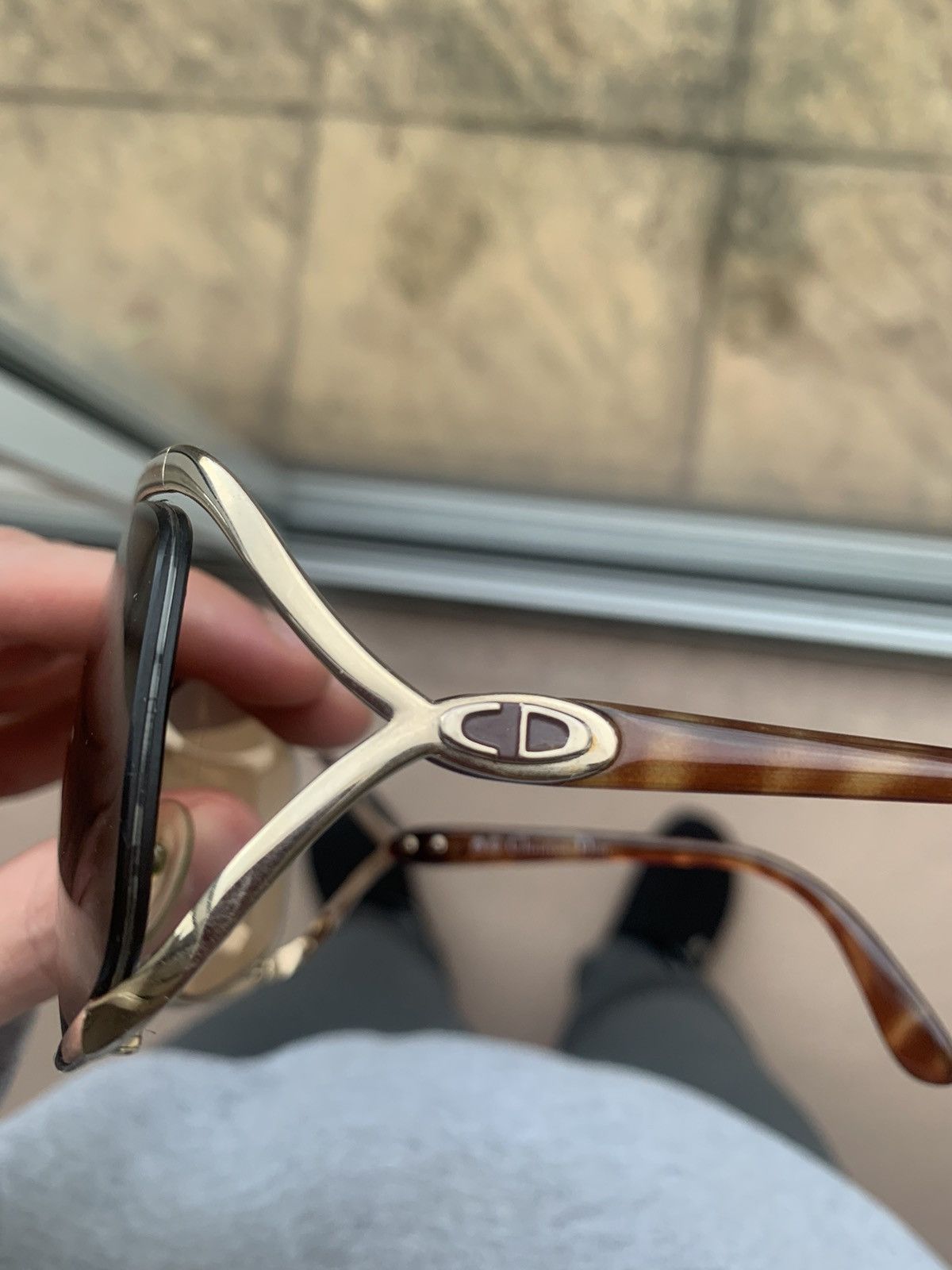 Christian Dior Monsieur × Vintage Rare Christian Dior Vintage Butterfly Sunglasses 2056 Design Size ONE SIZE - 5 Thumbnail