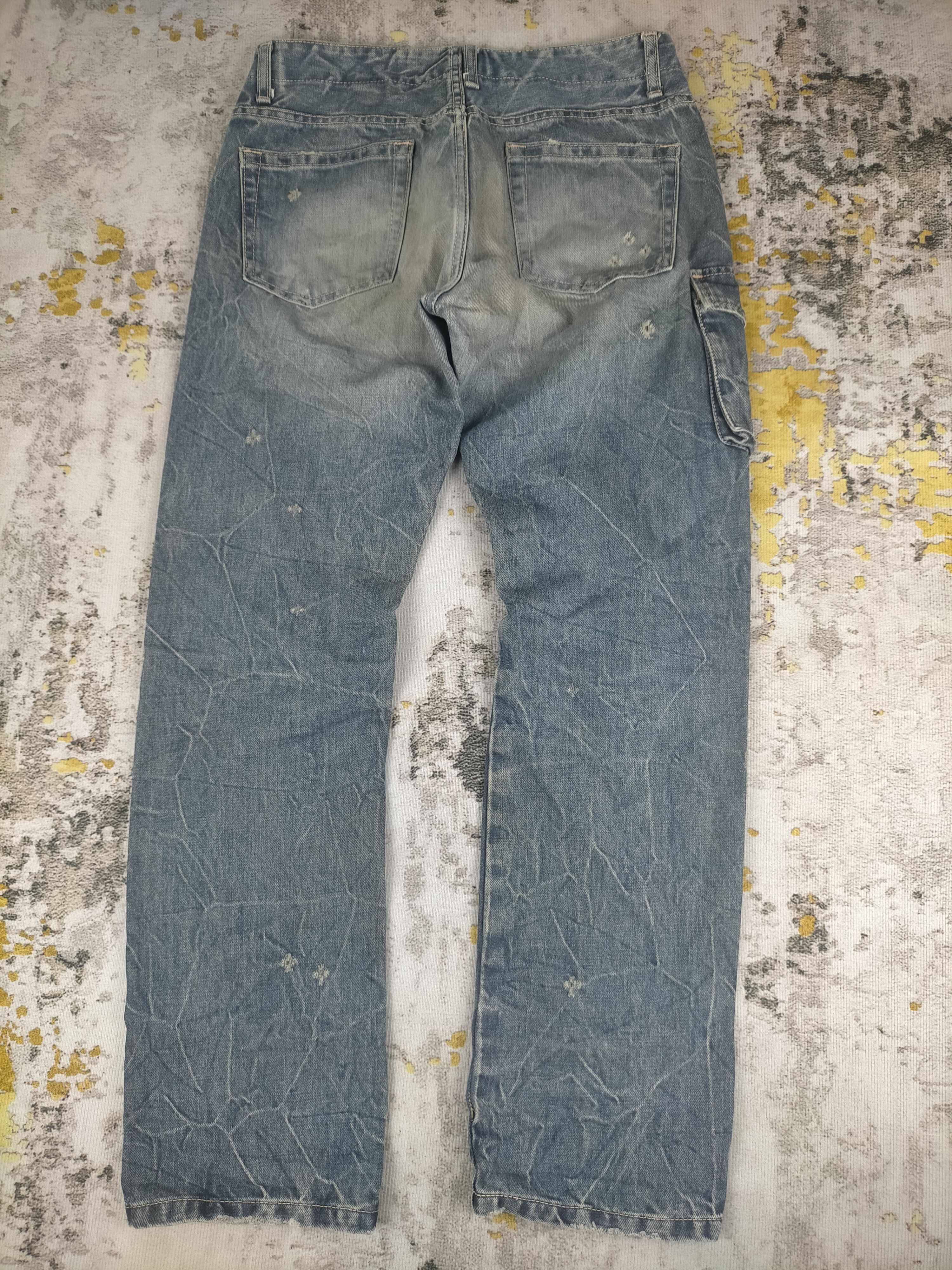 Blue Blue Japan 🔥 Vintage Blue Blue Japan Sick Distressed Jeans Size US 29 - 6 Thumbnail