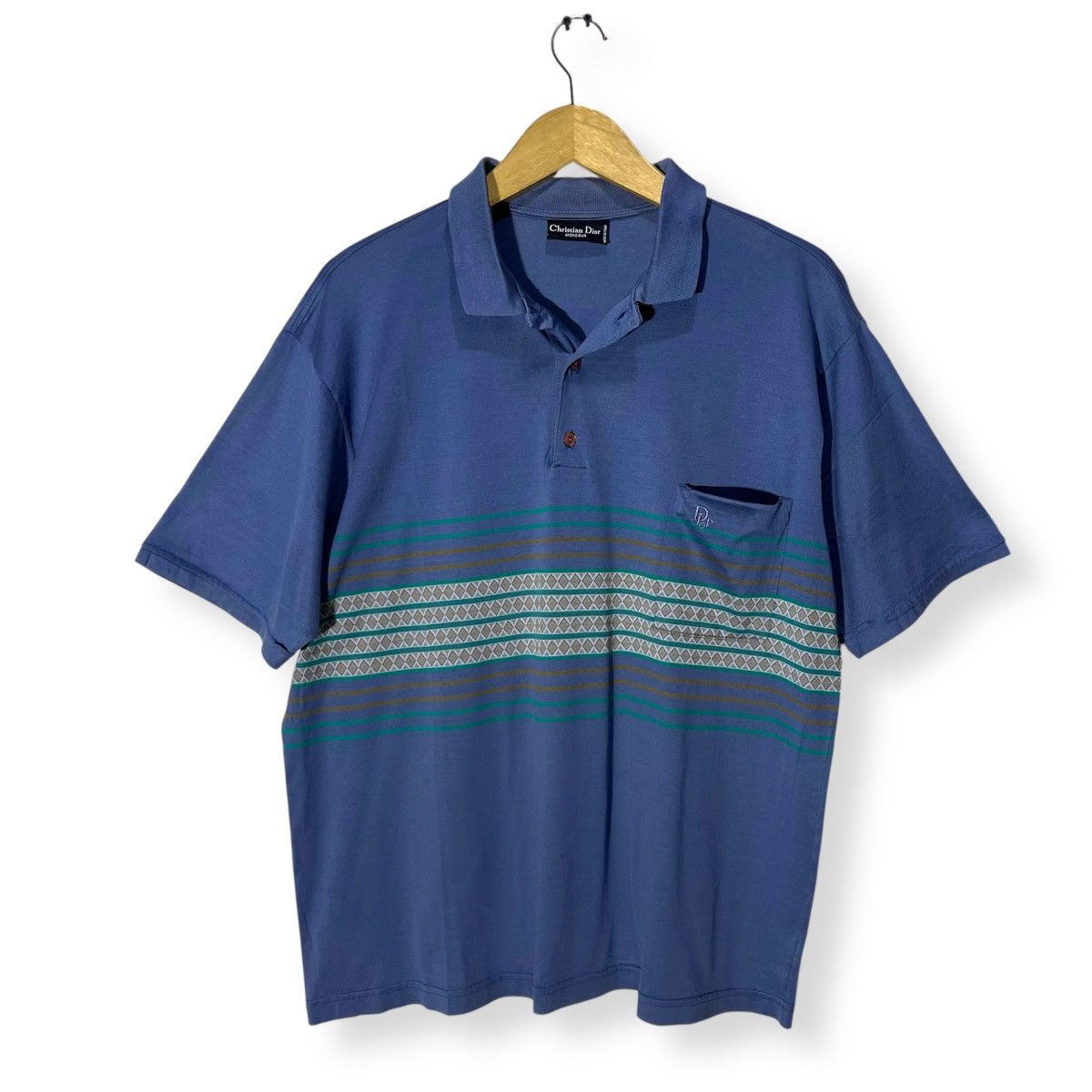 Dior Dior Christian dior Polo Classic pattern Blue Size US L / EU 52-54 / 3 - 1 Thumbnail