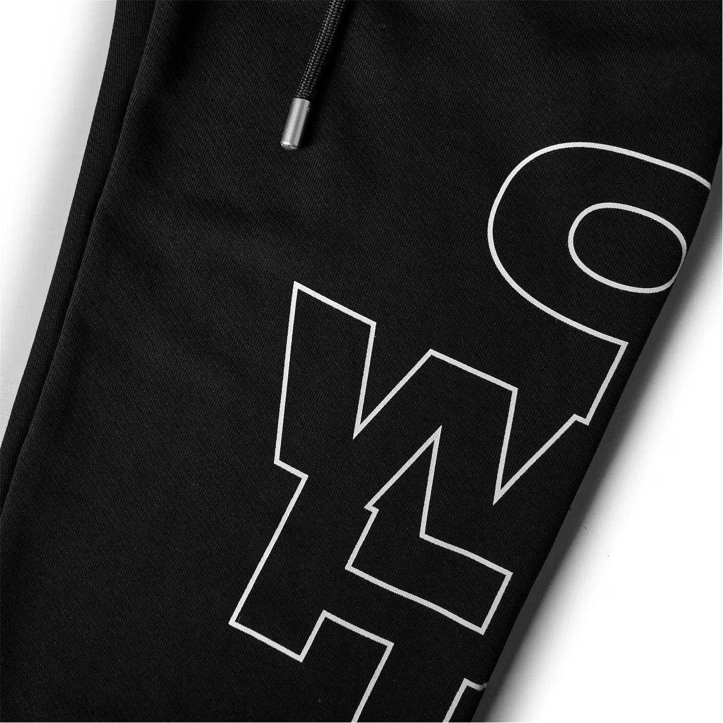 Off-White o1g2r1mq0226 Closed Hem Fleece Sweatpants & Joggers In Black Size US 34 / EU 50 - 3 Thumbnail