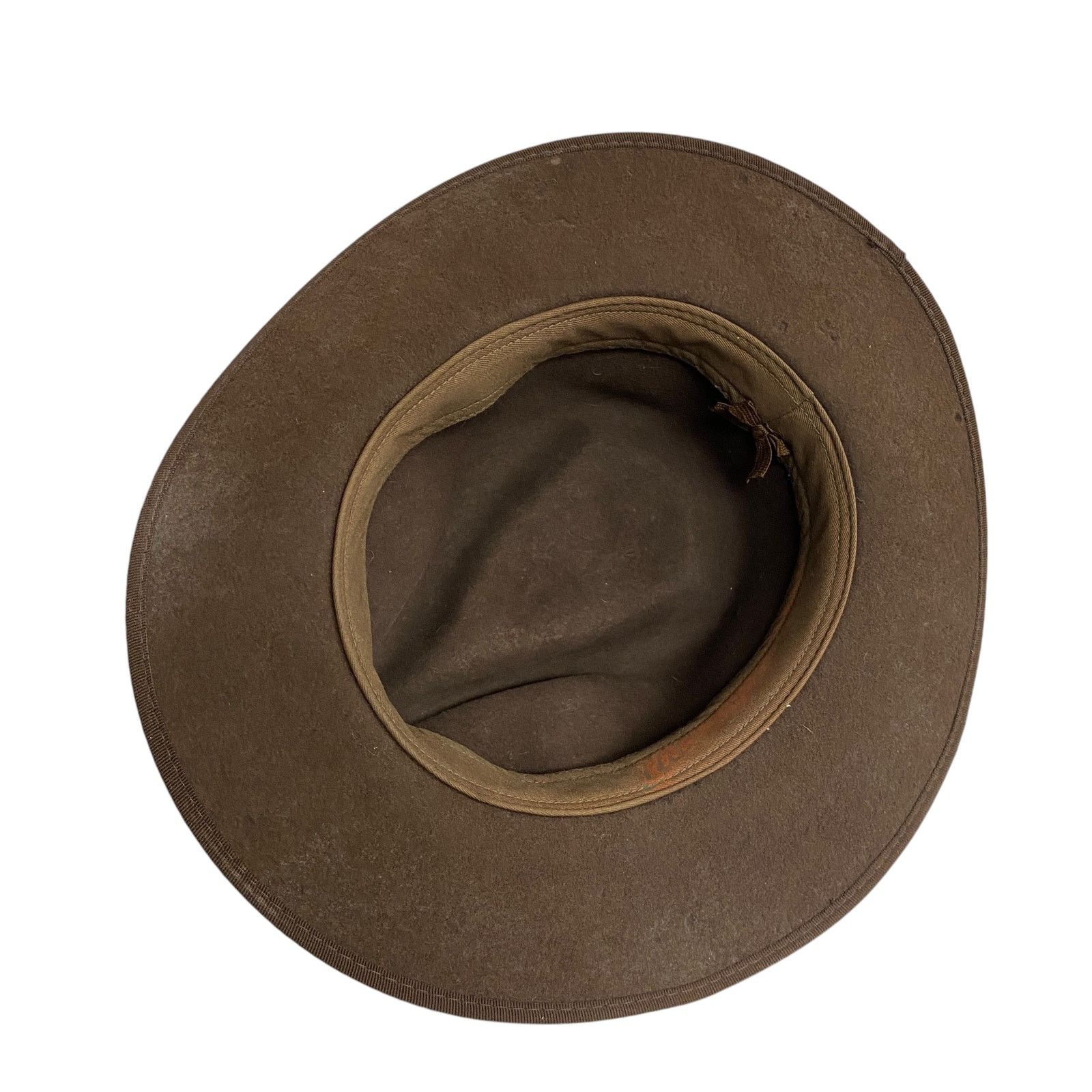 Vintage Indiana Jones Brown Wool Beaded Printed Band Fedora Hat Size ONE SIZE - 8 Thumbnail