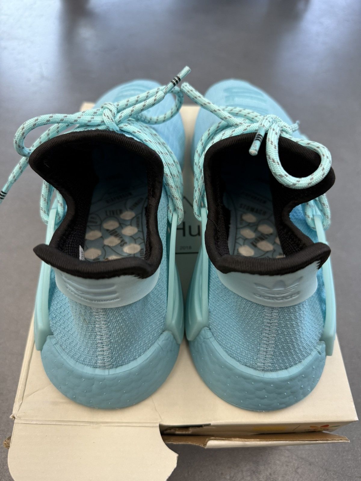 Adidas 2021 Adidas Human Race Hu NMD Pharrell Clear Aqua Size US 8.5 / EU 41-42 - 6 Thumbnail