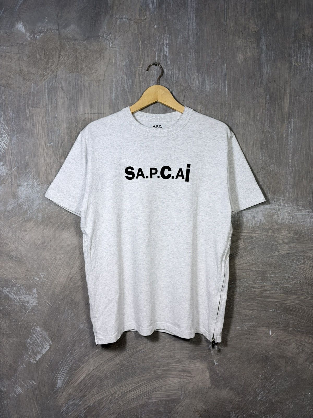 A.P.C. × Sacai APC x SACAI Sapcai Grey T-shirt | Grailed