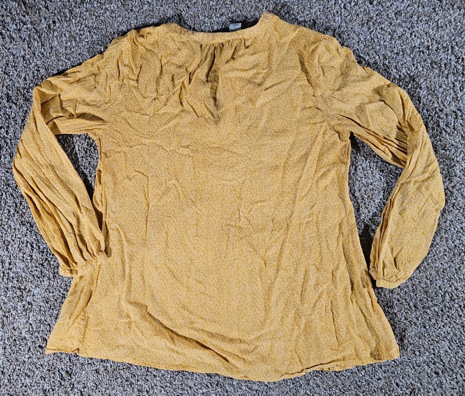 Old Navy Old NAVY Orange Small Vneck Blouse Long Sleeve Size S / US 4 / IT 40 - 7 Thumbnail