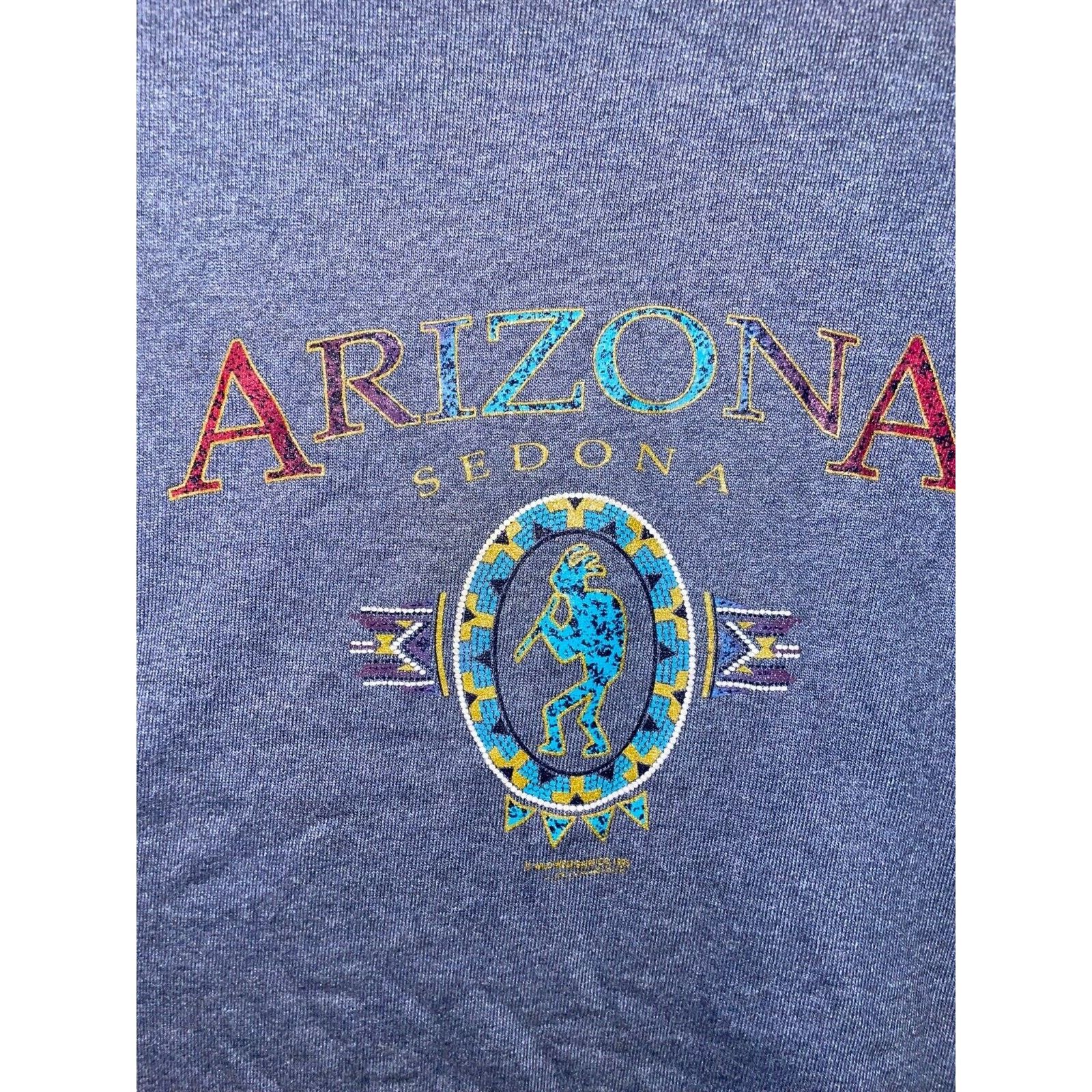 Jerzees Vintage Sedona Shirt Blue AZ Arizona Native Tee 90s VTG L Size US L / EU 52-54 / 3 - 2 Thumbnail