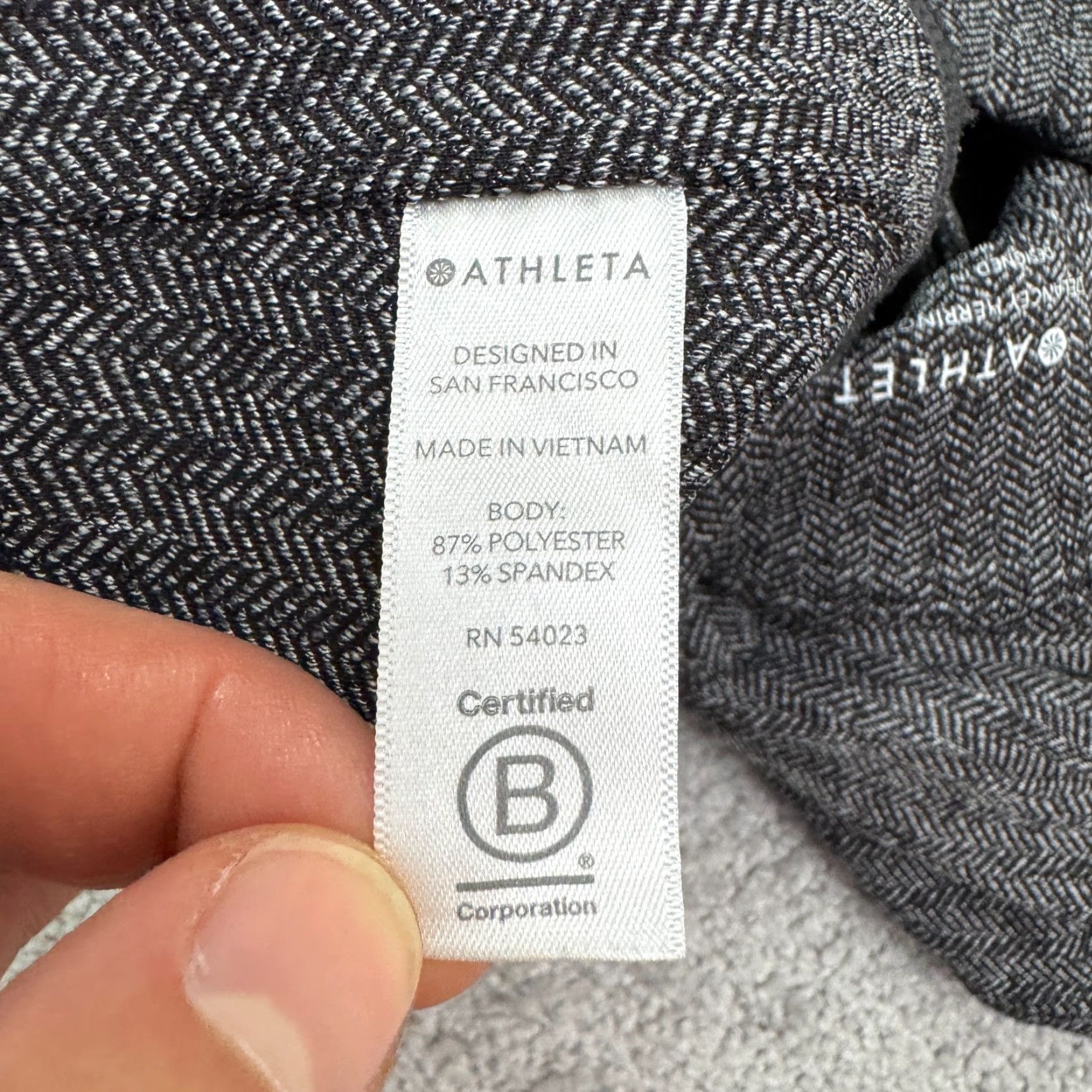 Athleta Athleta Leggings Womens Small Gray High Rise Delancey Herringbone Active NWOT Size 28" / US 6 / IT 42 - 6 Thumbnail