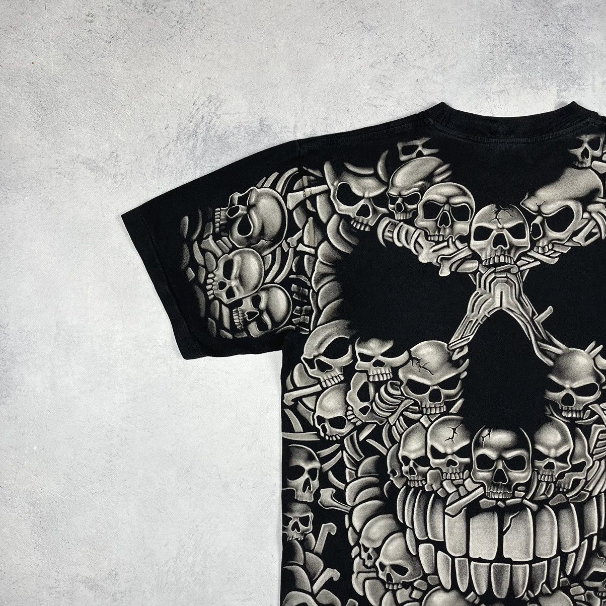 Vintage Vintage Skulls All Over Print rare single stitch T shirt 90s Size US M / EU 48-50 / 2 - 17 Thumbnail