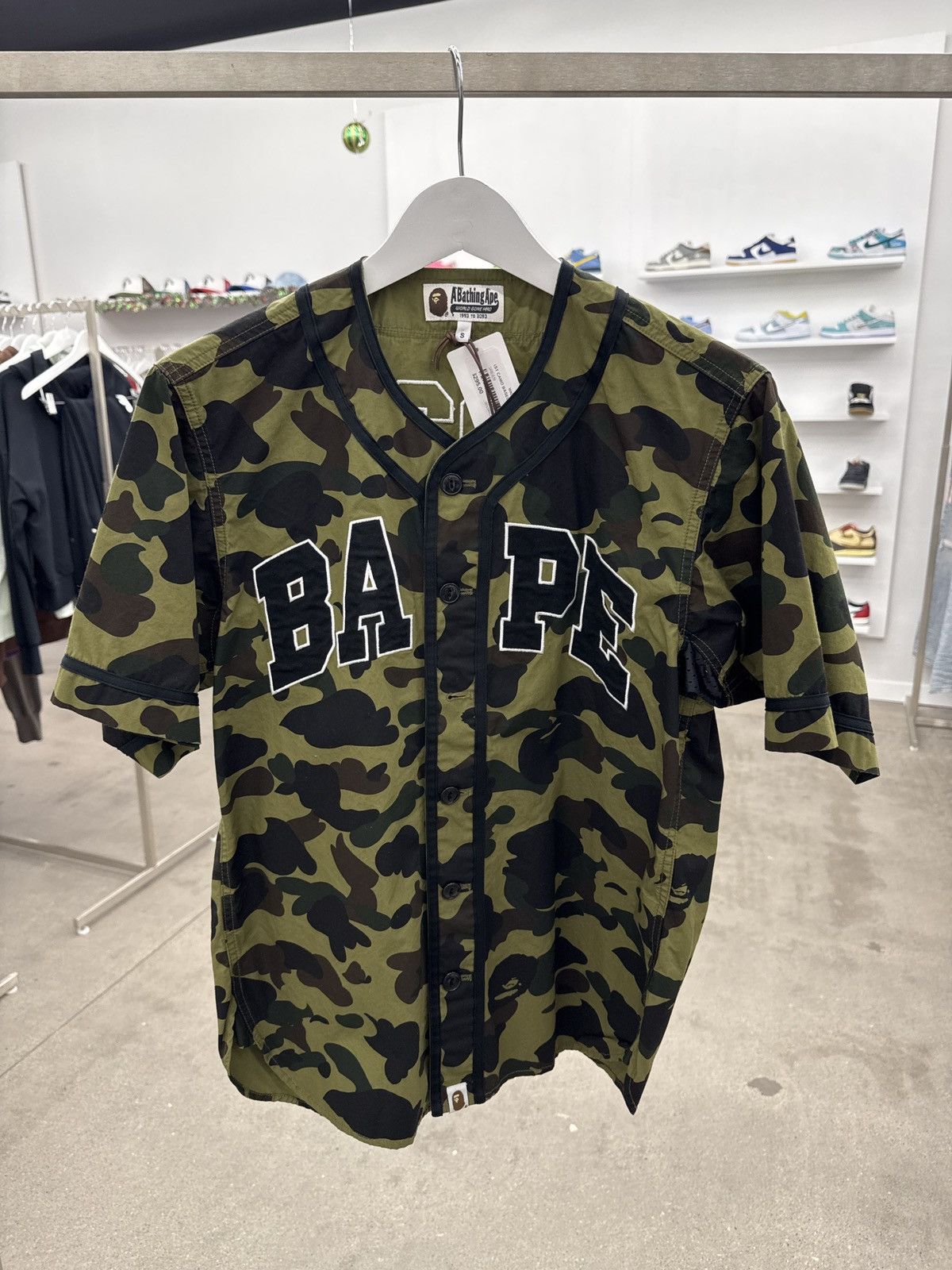 Bape 1st Camo Baseball Shirt | Grailed