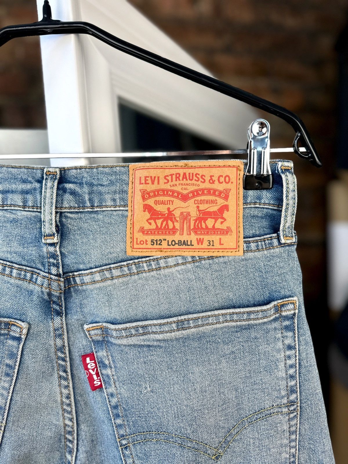 Levi's × Levi's Vintage Clothing Men’s Jeans Levi’s 512 Lo-Ball Blue Size: 31/32 Size US 31 - 3 Thumbnail