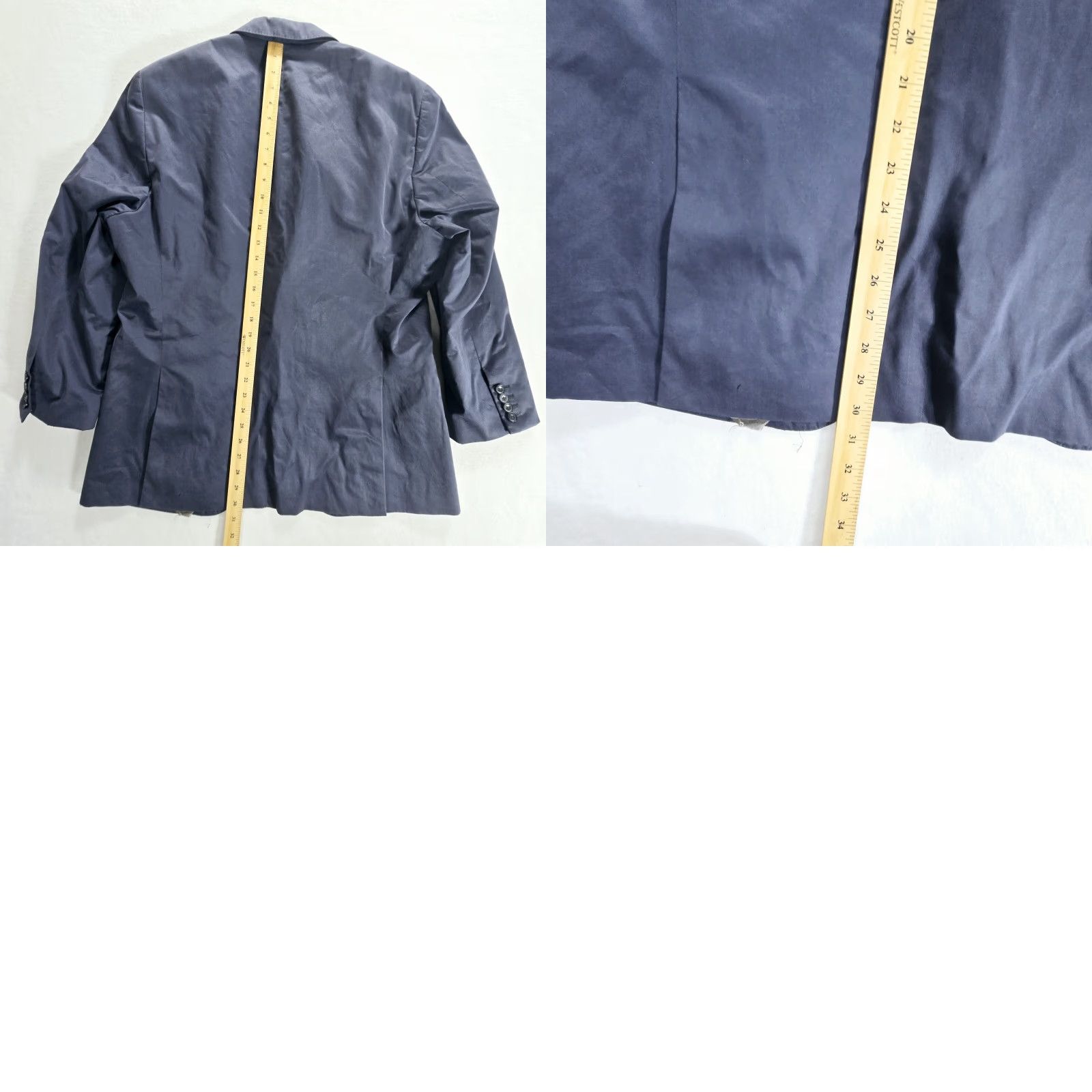 Vintage J Hilburn Sport Coat Blazer Wool Jacket Mens Vintage Blue Size 40-42 Lined Size 40R - 11 Thumbnail