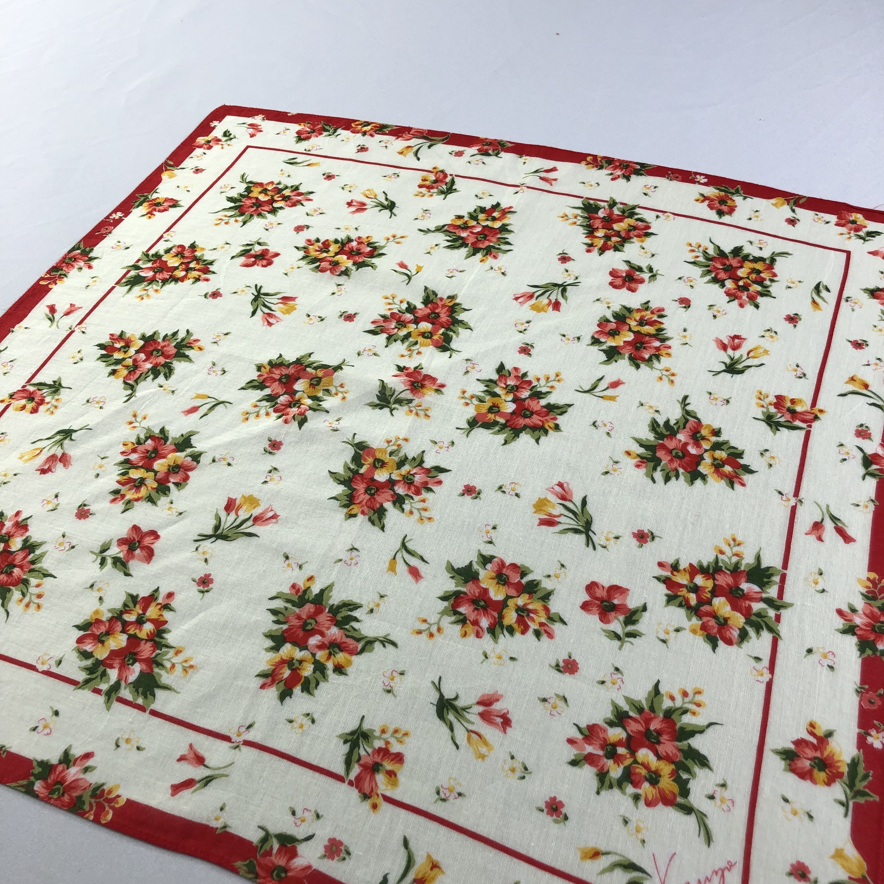 Japanese Brand × Kenzo × Vintage Kenzo Floral Handkerchief Neckerchief Bandana H2074 Size ONE SIZE - 3 Thumbnail