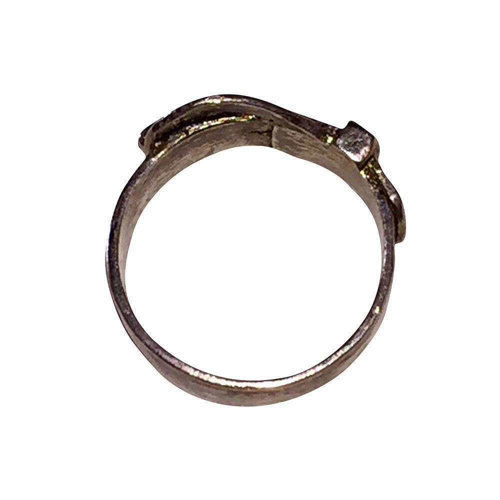 Handmade Sterling Silver Buckle Ring Unisex Alberto Juan Size ONE SIZE - 5 Thumbnail