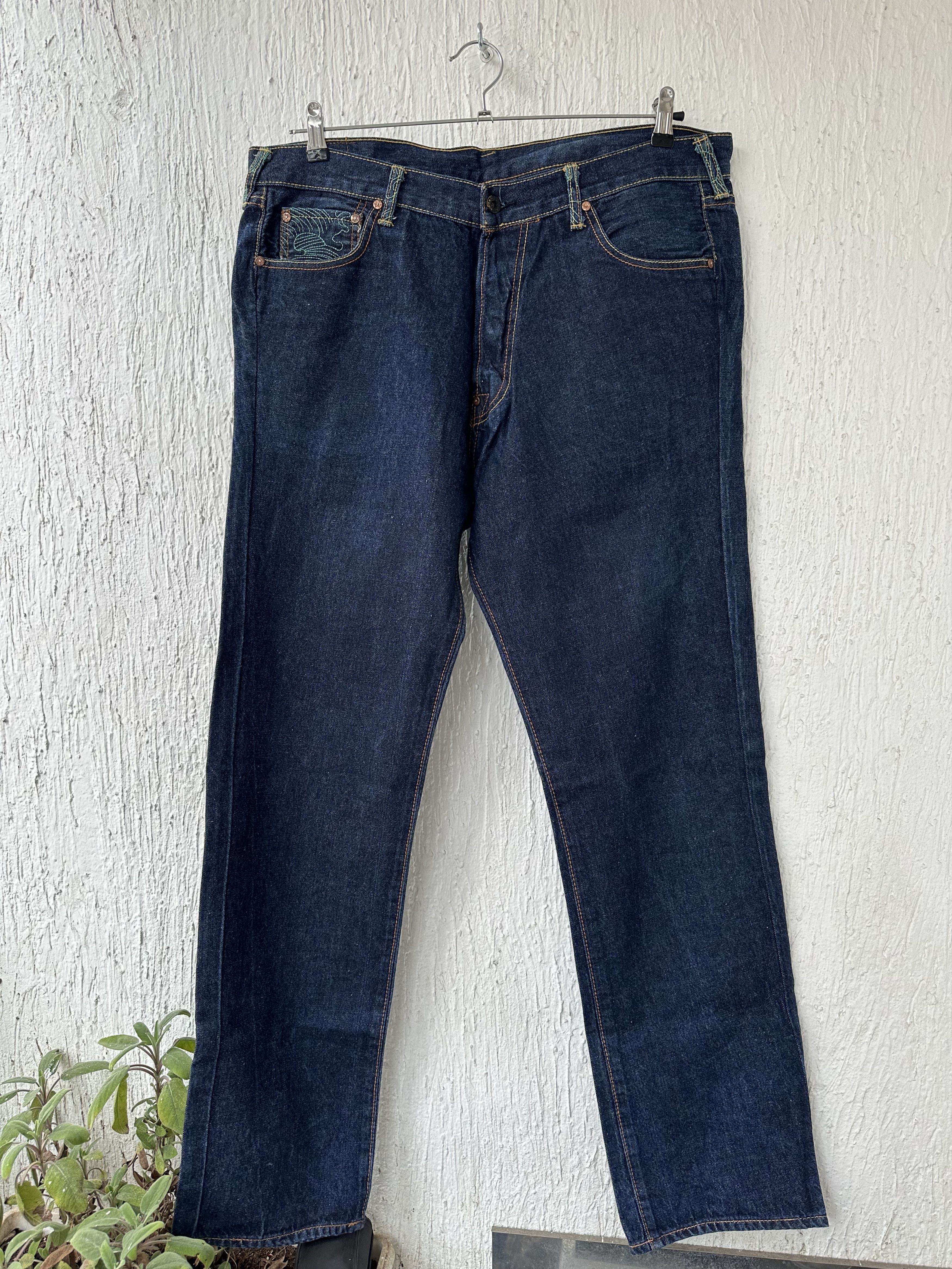 Japanese Brand Embroidered straight jeans Size US 38 / EU 54 - 3 Thumbnail