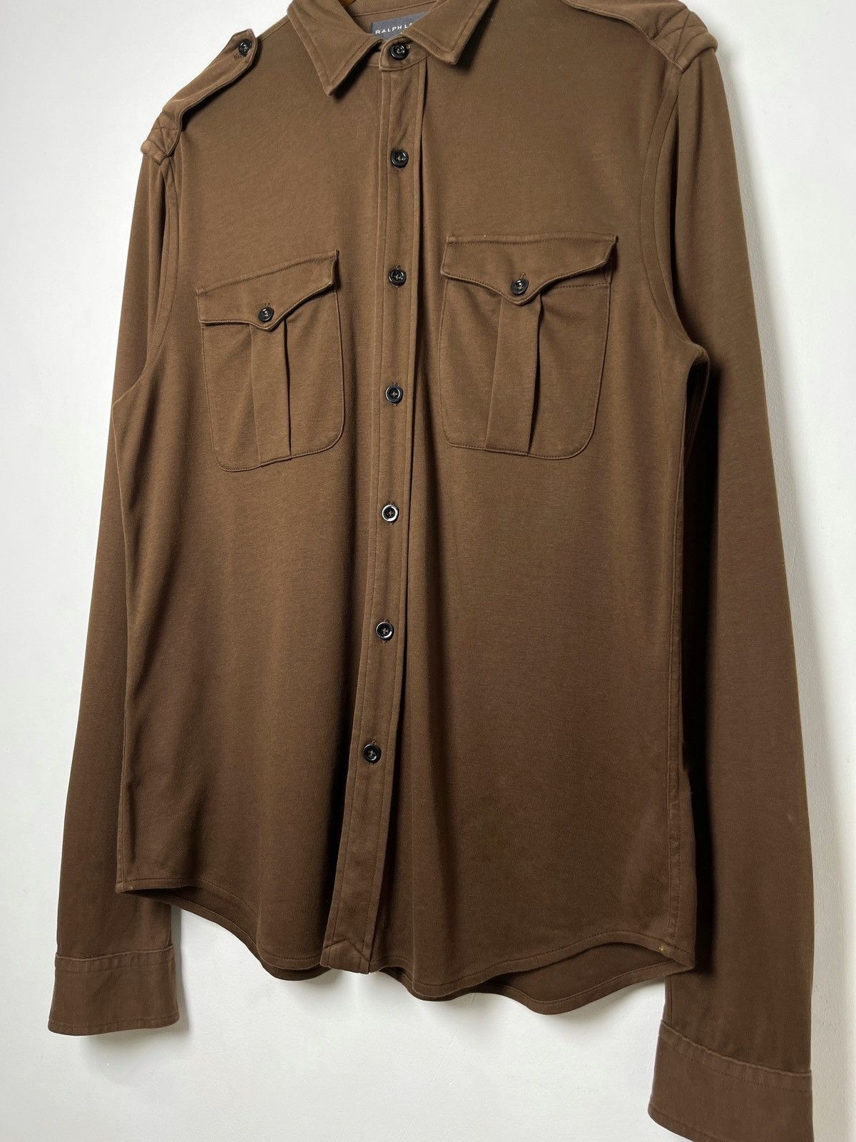 Ralph Lauren Black Label Military Cotton Polo Long Sleeves Size US M / EU 48-50 / 2 - 4 Thumbnail