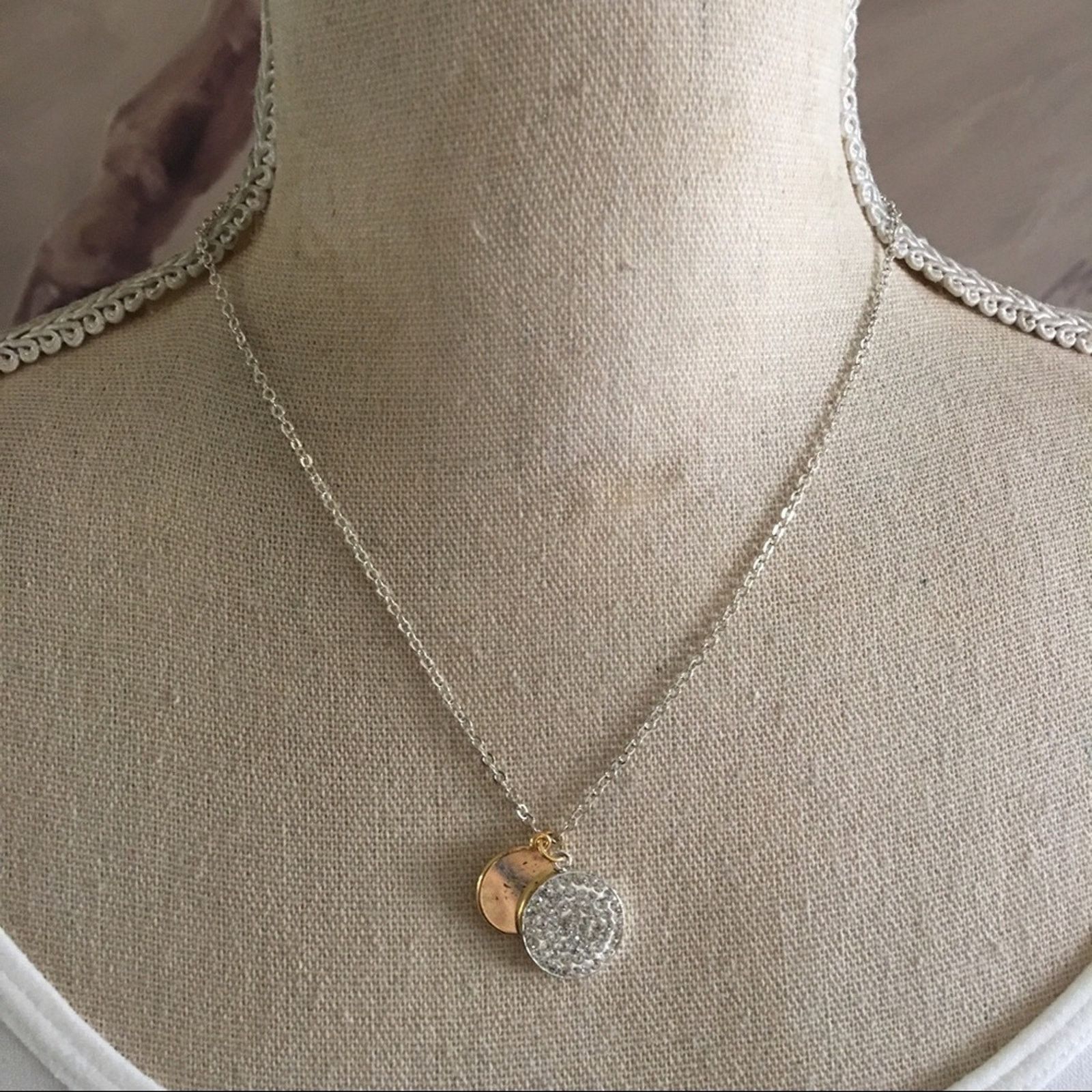 Jewelry Minimalist monogram “S” initial double pendant necklace Size ONE SIZE - 2 Thumbnail