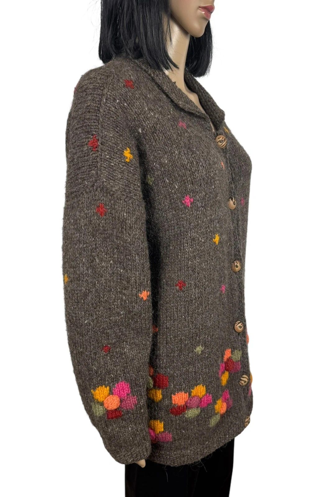 Other Pachamama Handknit Wool Cardigan Embroidered size L Size L / US 10 / IT 46 - 4 Thumbnail