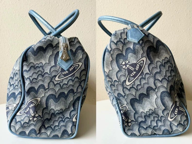 Vivienne Westwood Vivienne Westwood Blue Saturn printed denim shoulder bag Size ONE SIZE - 5 Thumbnail