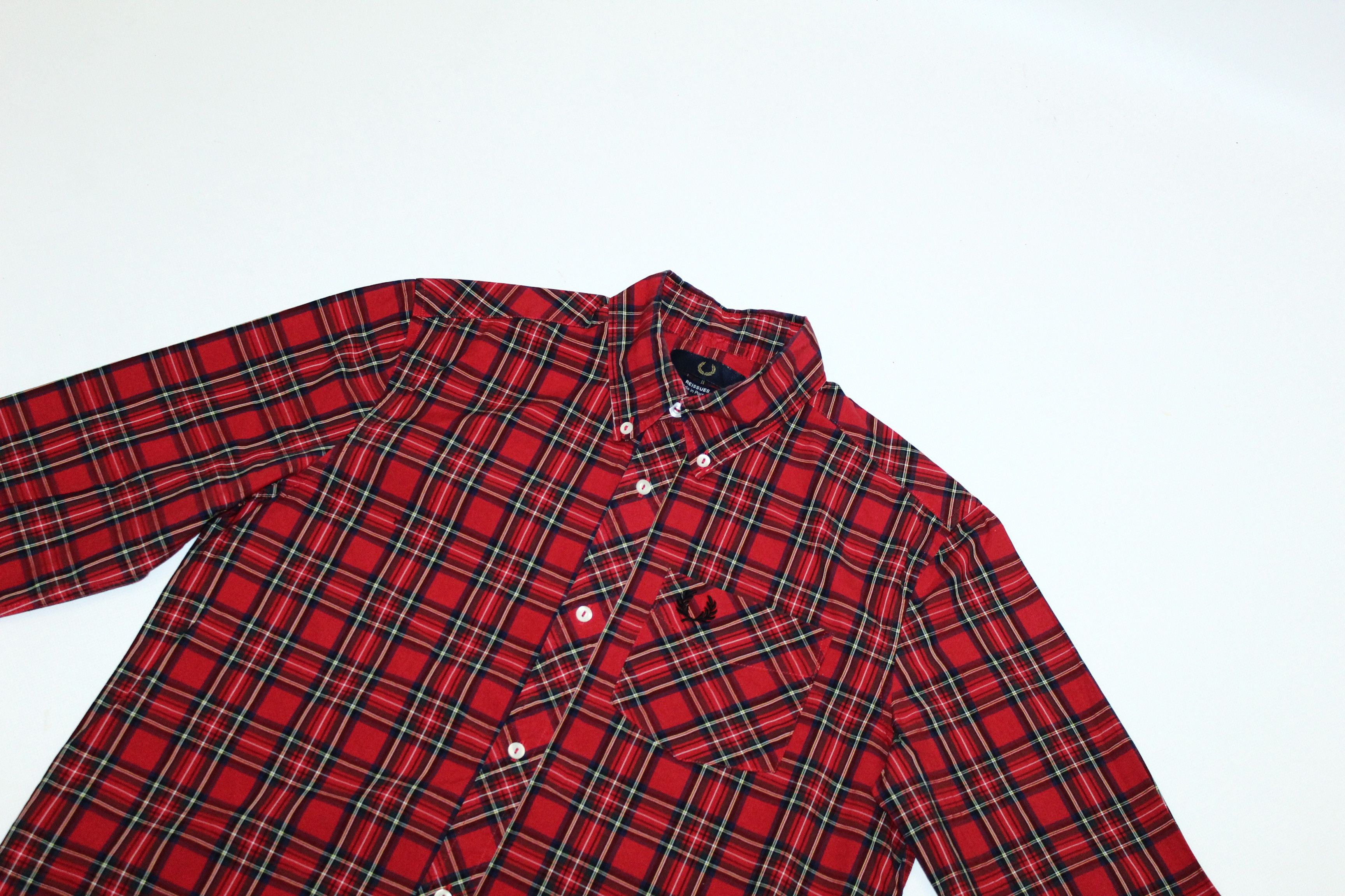Fred Perry 💥Fred Perry Reissues Logo Embroided Iconic Tartan Shirt Size US S / EU 44-46 / 1 - 3 Thumbnail