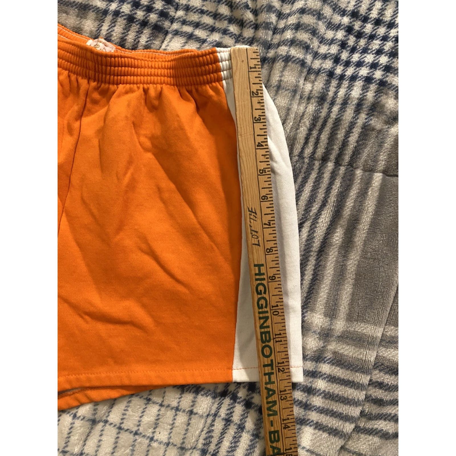Vintage VINTAGE Regal 70s High Waist Gym Shorts Orange White XL Women Deadstock Size 40" / US 18 - 7 Thumbnail