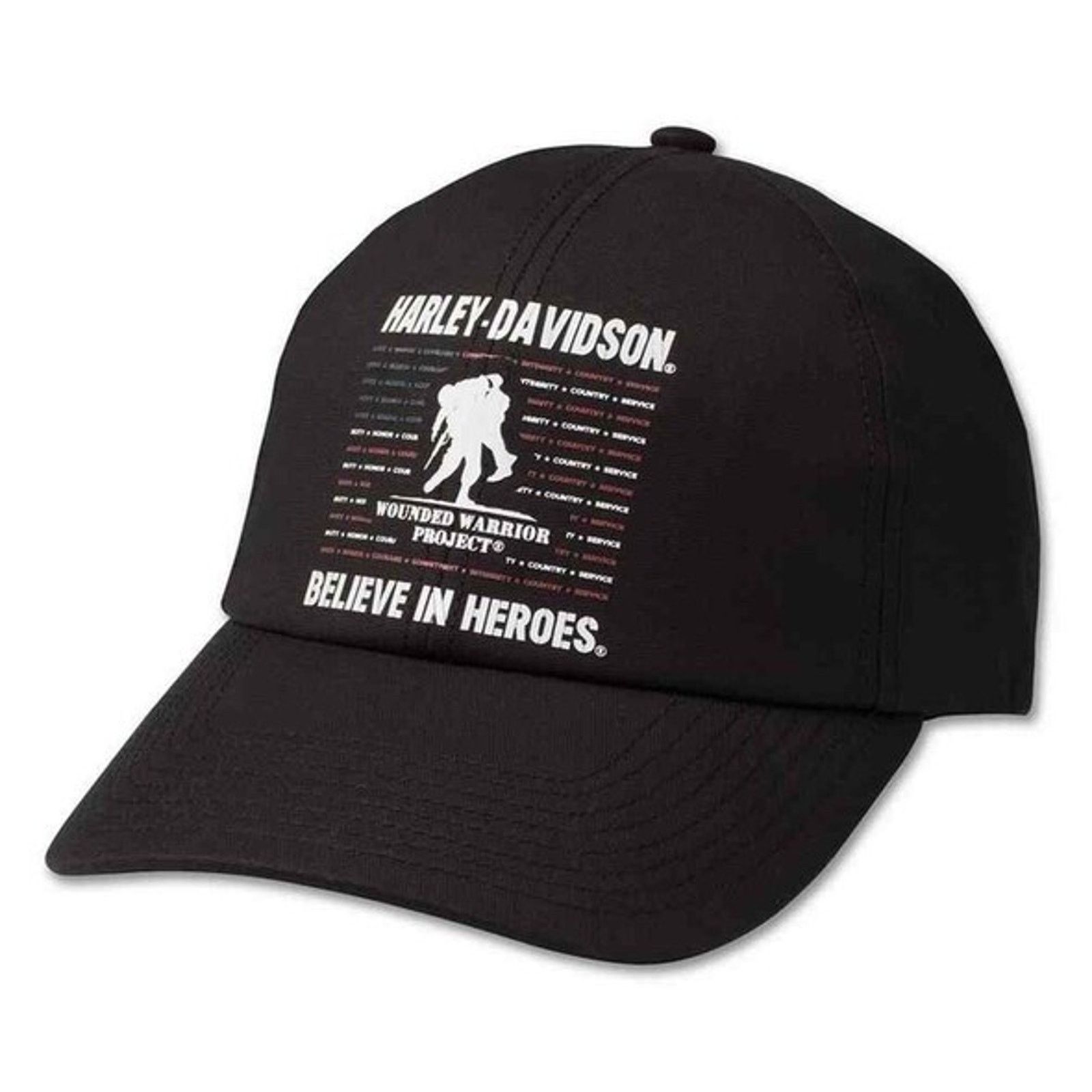 Harley Davidson Harley-Davidson Wounded Warrior Project Hero Hat Flex Cap L Size ONE SIZE - 4 Thumbnail
