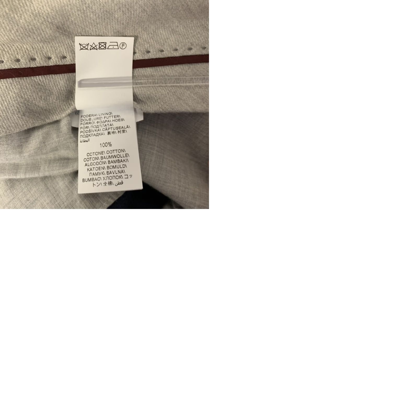 Brunello Cucinelli BRUNELLO CUCINELLI Navy Wool Notch Lapel Suit Size 40 Mens Size 36R - 9 Thumbnail