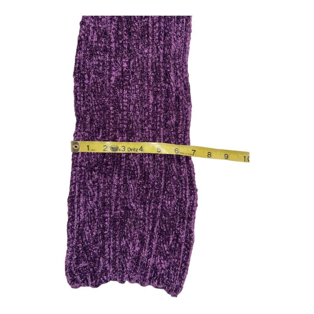 Designer Purple Knit Scarf Size ONE SIZE - 2 Thumbnail