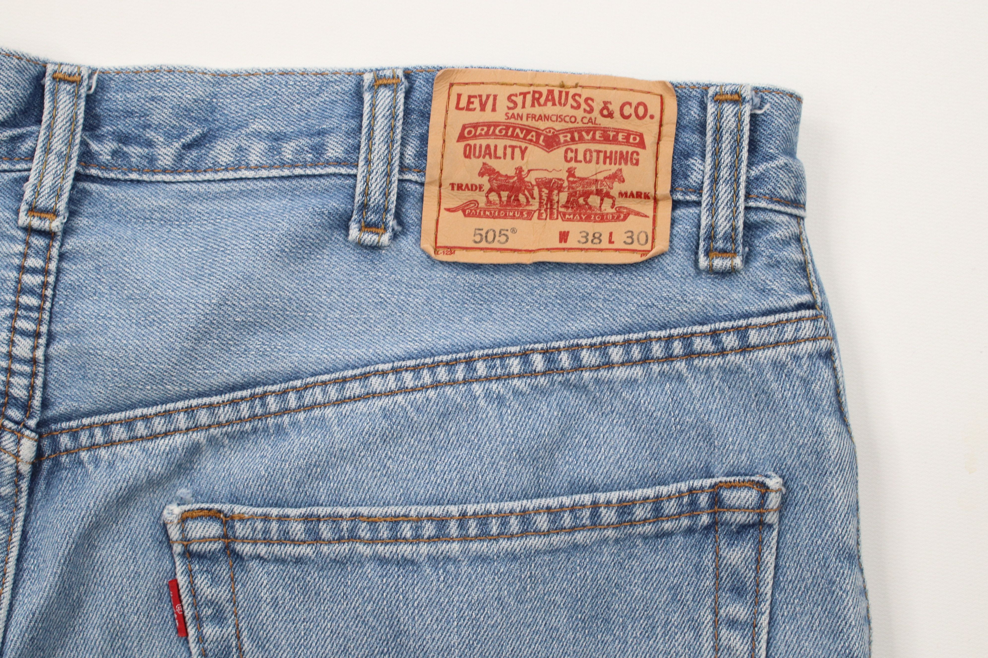 Levi's × Vintage Vintage Y2K Levis 505 Fit Cut Off Denim Jean Shorts Jorts Size US 38 / EU 54 - 13 Thumbnail