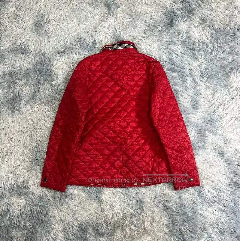 Burberry Burberry Women's Red Quilted Cotton Jacket. Size L / US 10 / IT 46 - 2 Thumbnail