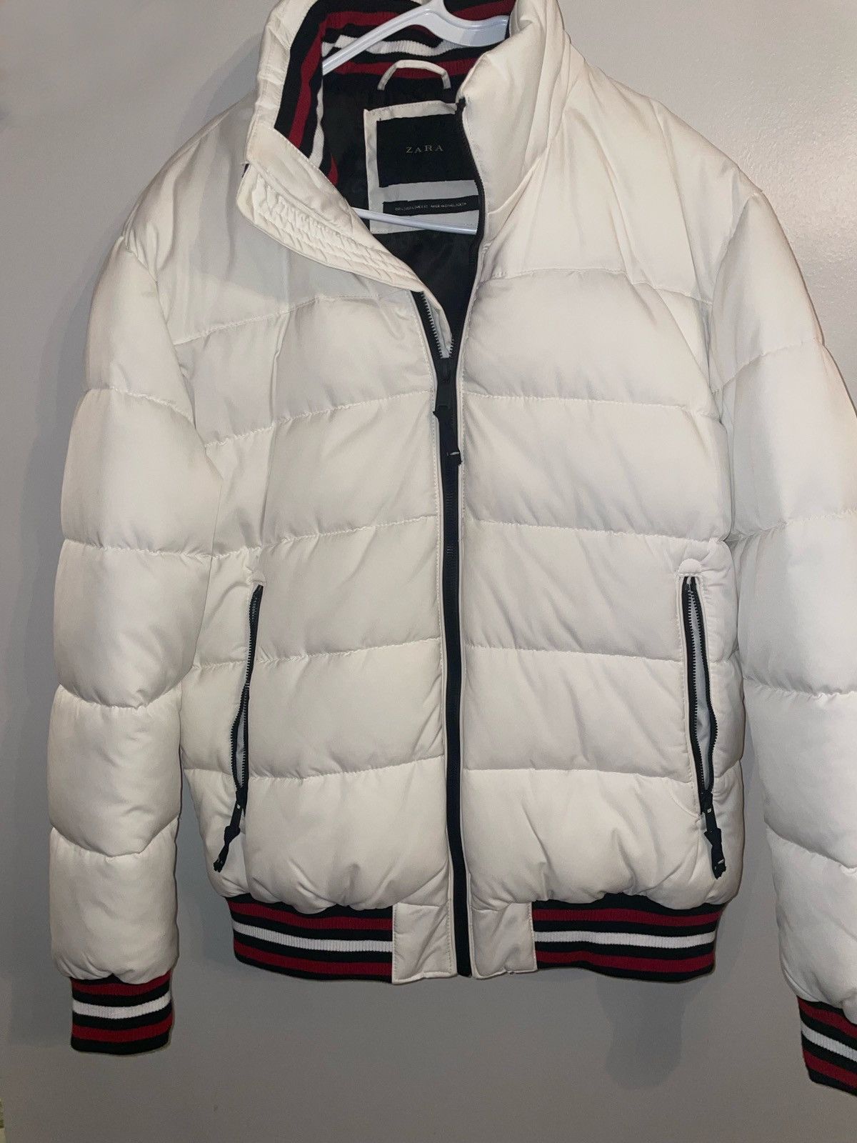 Zara Zara Men’s White Puffer Jacket Size US L / EU 52-54 / 3 - 1 Thumbnail