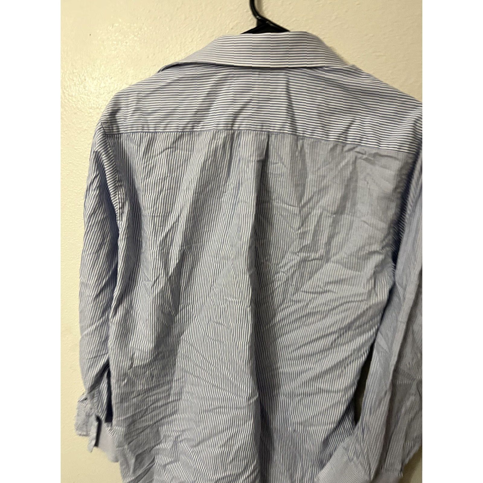 Michael Kors Michael Kors Dress Shirt Blue Striped 15 Button-Up Shirt 100% Cotton Men Size 40R - 2 Thumbnail