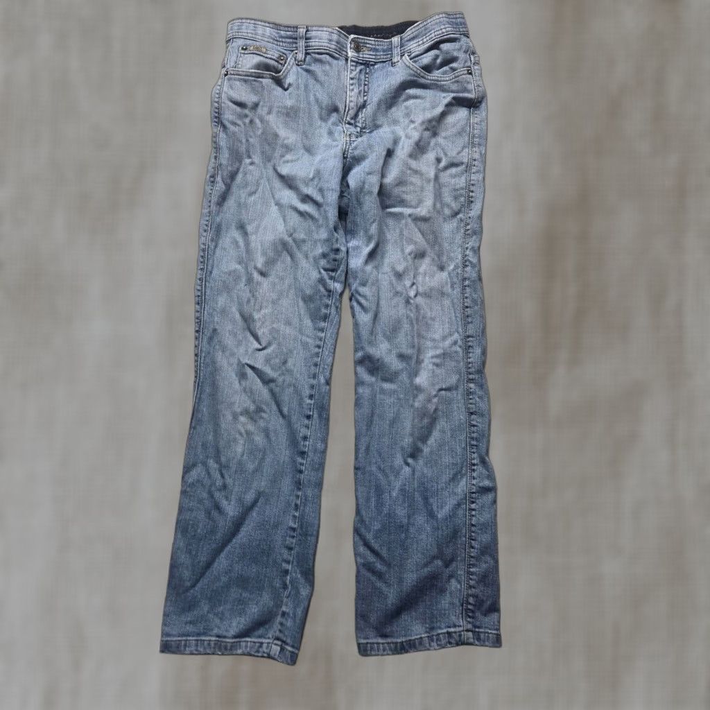 Lee Lee Jeans Women's Boot Cut Denim Pants Medium Wash Stretch Comfort Waist Size 12 Size 34" / US 12 / IT 48 - 1 Thumbnail