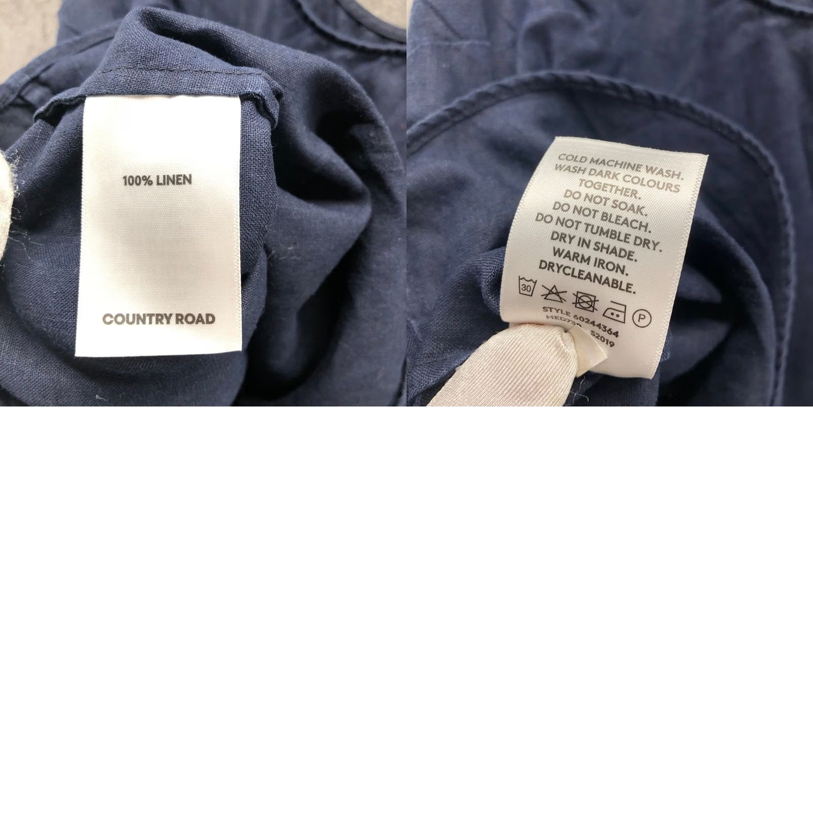 Country Road Country Road Tank Top Womens 10 Navy Blue Scoop Neck Linen Sleeveless Organic French Linen Casual Summer Lounge Minimalist Women Size L / US 10 / IT 46 - 8 Thumbnail