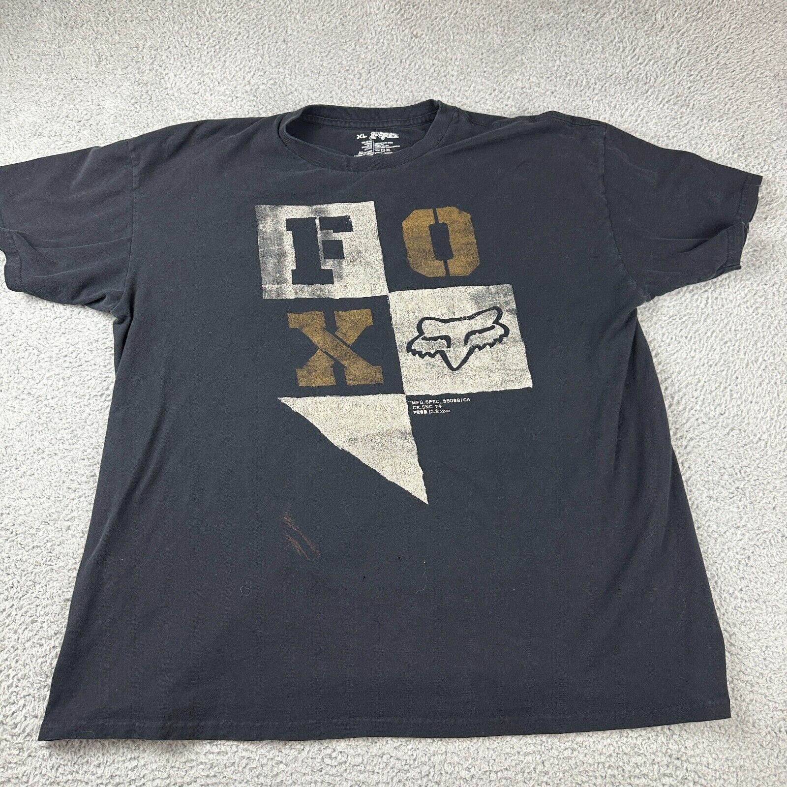 Fox Racing Fox Adult Front Logo XL Pullover Casual T-shirt Tee Men Size US XL / EU 56 / 4 - 1 Thumbnail