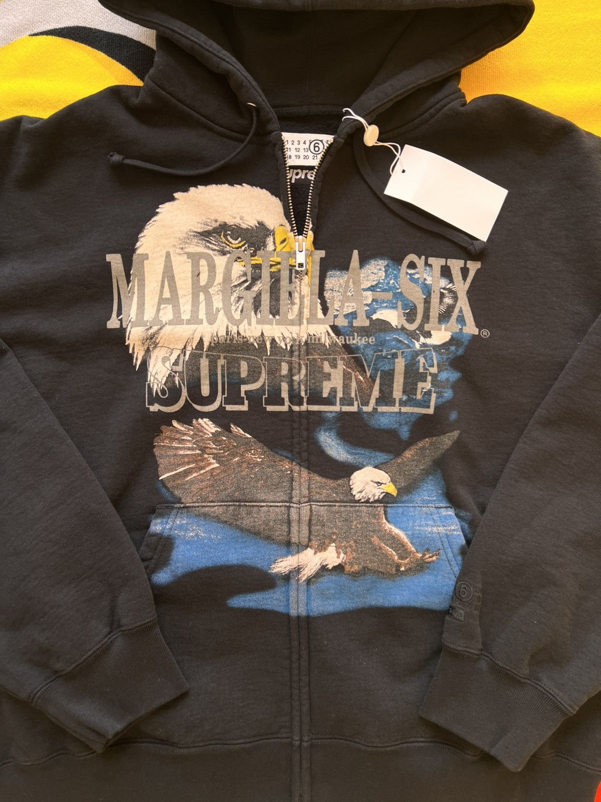 Maison Margiela × Supreme Supreme MM6 Maison Margiela Eagle Zip Up Hooded Sweatshirt Size US XL / EU 56 / 4 - 15 Thumbnail