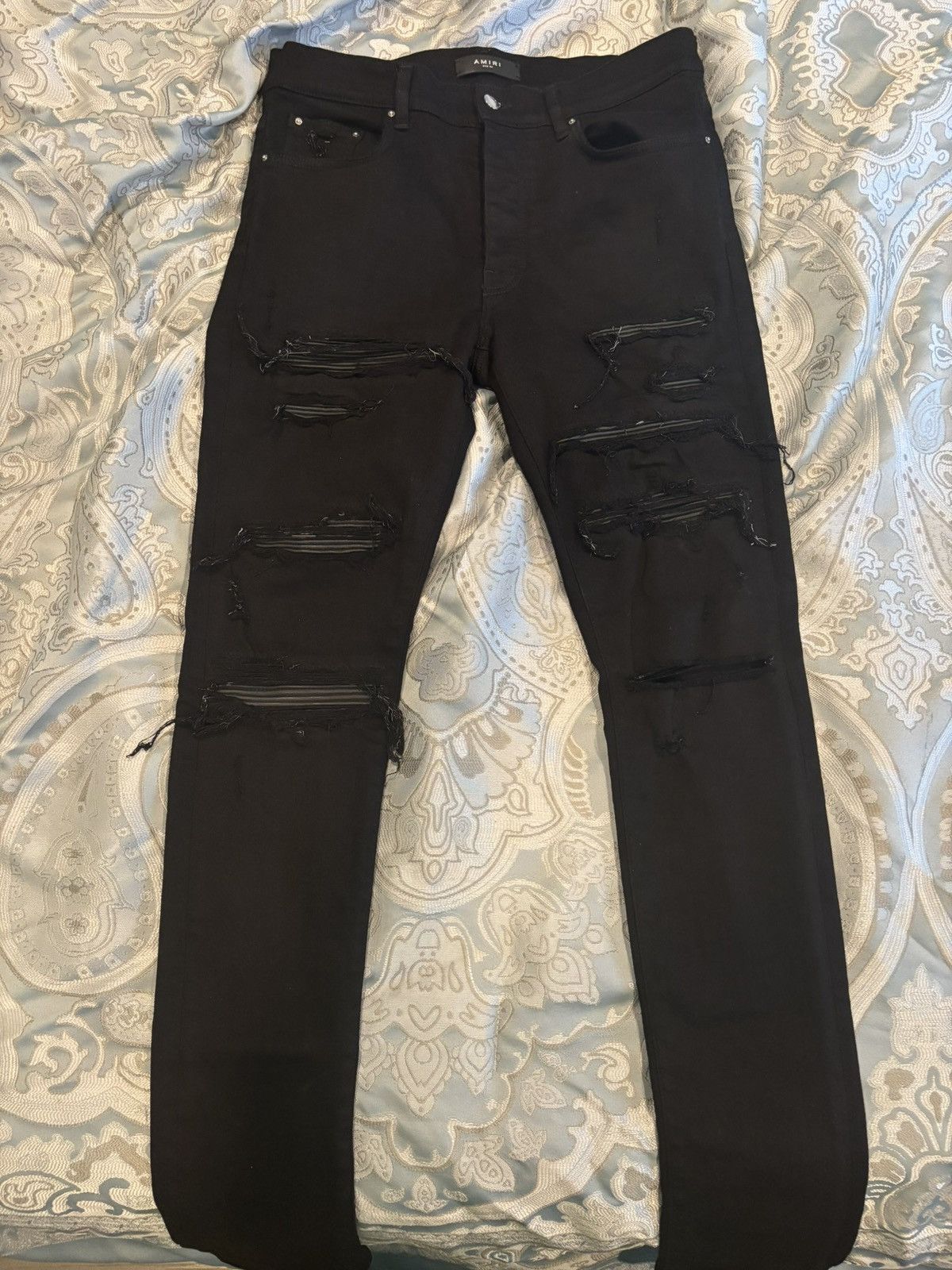 Amiri Black Amiri Thrasher Jeans Size US 34 / EU 50 - 1 Thumbnail