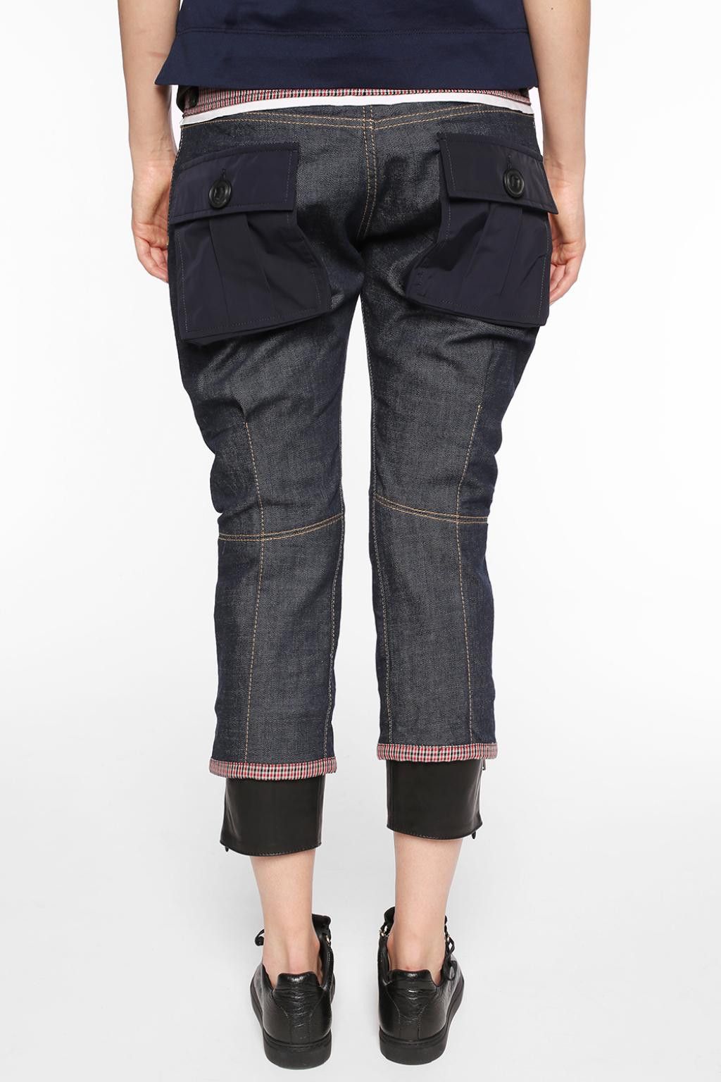 Dsquared2 DSQUARED2 컬렉션피스 LEATHER INSERTS JEANS Size 28" / US 6 / IT 42 - 2 Thumbnail