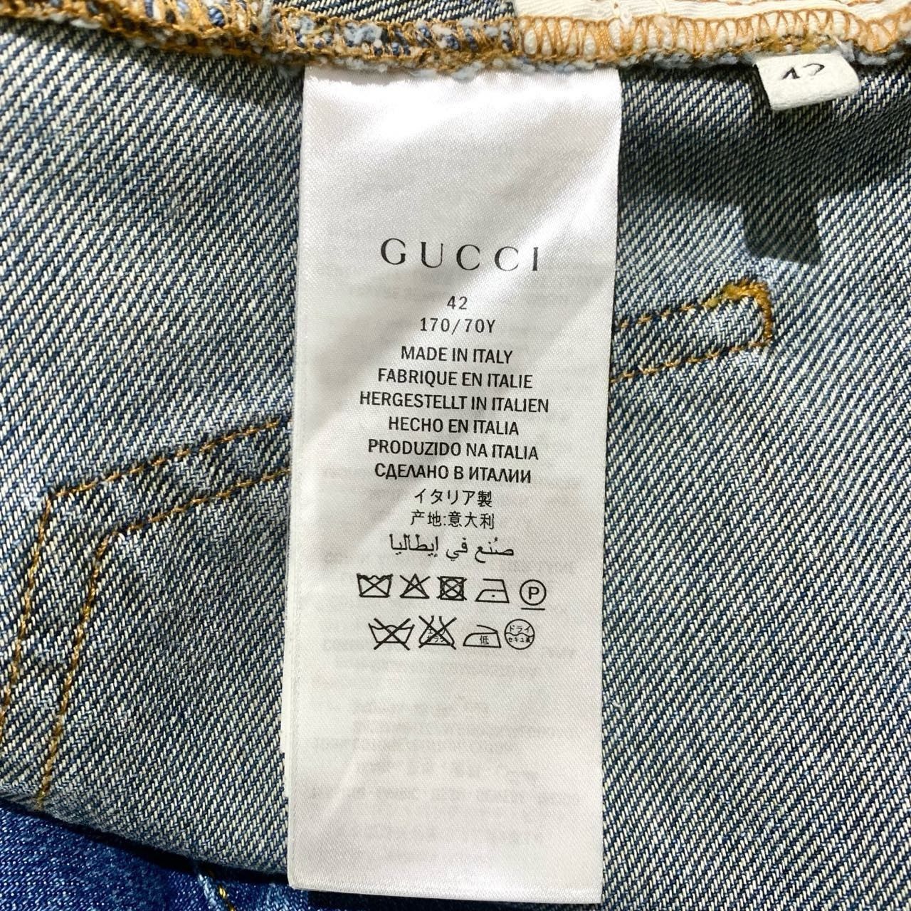 Gucci Gucci Floral Embroidery Denim Skirt Blue Size 42 Made In Ita Size 42" / US 20 - 3 Thumbnail