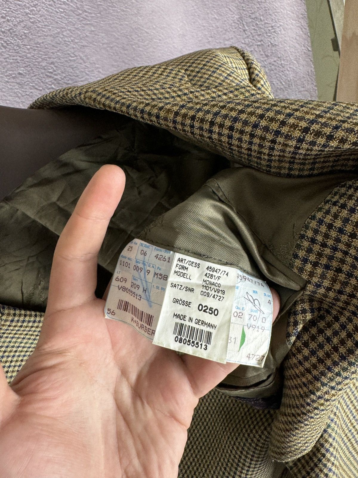 Burberry Burberrys Prorsum vintage checkered houndstooth blazer Size 44R - 9 Thumbnail
