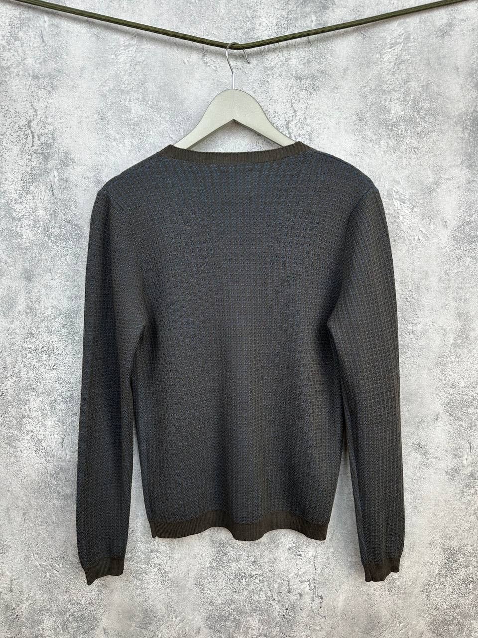 Bellwood Bellwood V-Neck Cardigan Wool Sweater Knit Brown Blue Italy Size US S / EU 44-46 / 1 - 2 Thumbnail