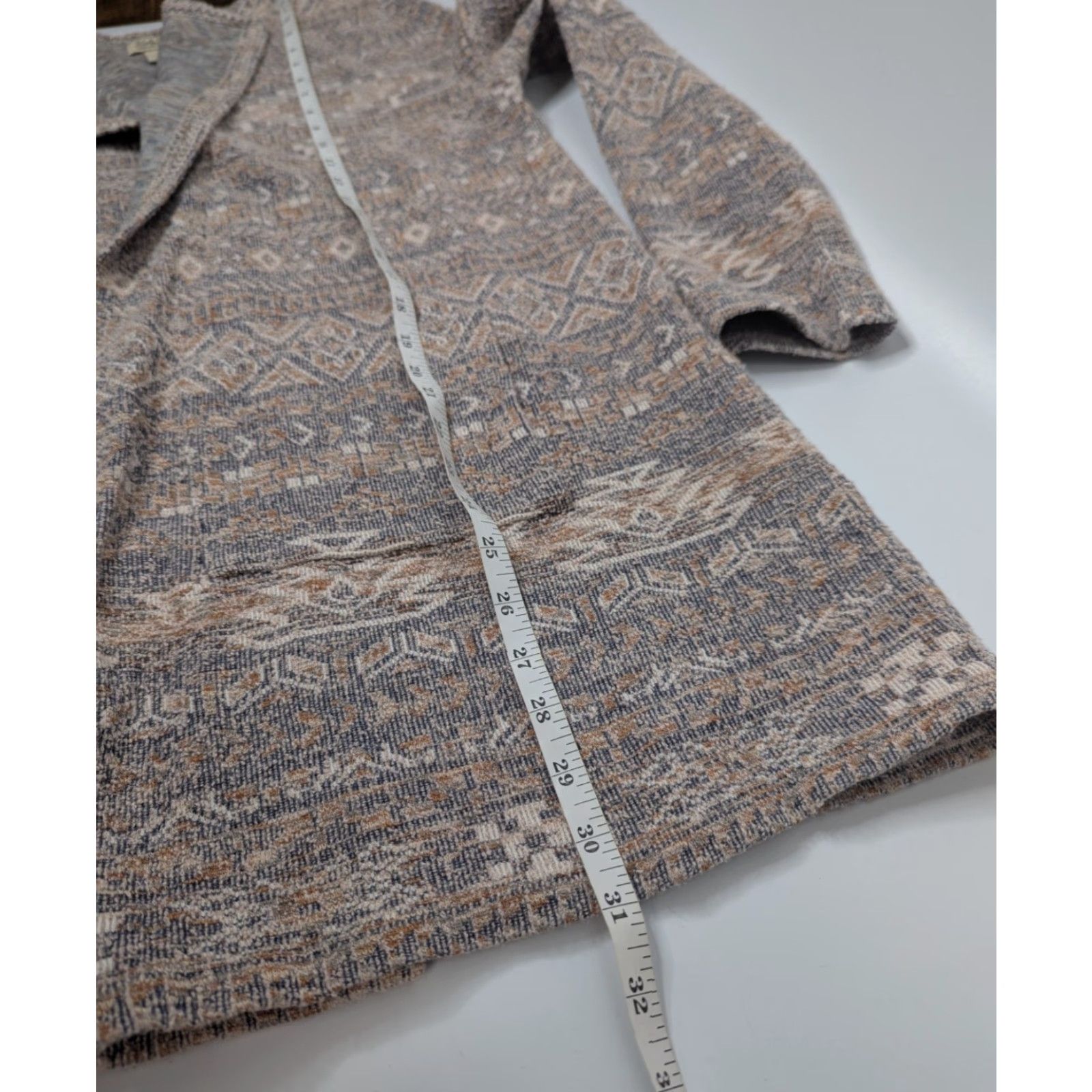 Lucky Brand Lucky Brand Cardigan Women Aztec Boho Knit Open Front Pockets Beige Long Sleeve Medium M Fall Spring Winter Casual Workwear 90s? Size M / US 6-8 / IT 42-44 - 6 Thumbnail