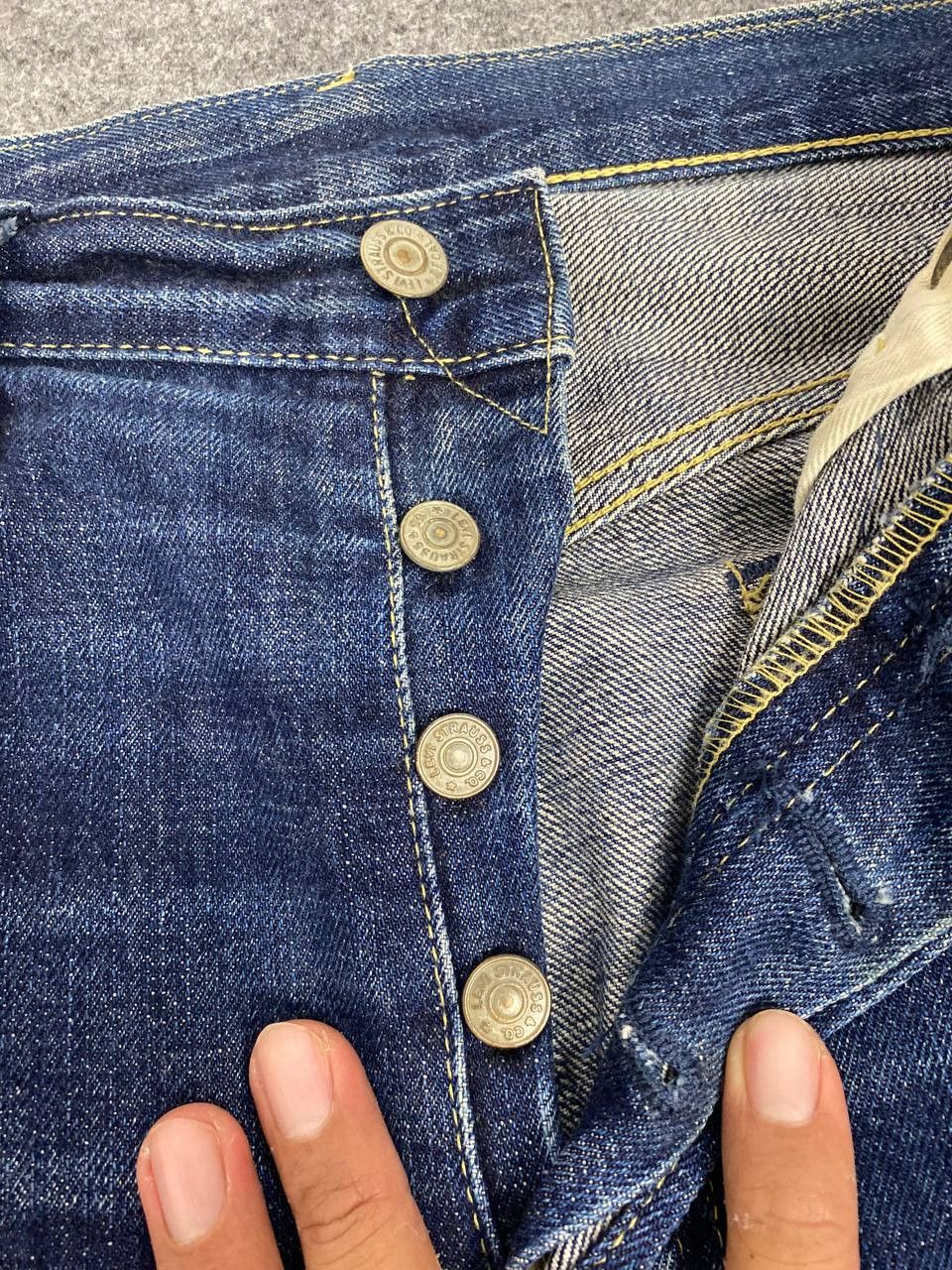 Levi's vintage levis 503b-xx big e selvedge distressed denim Size US 35 - 12 Thumbnail