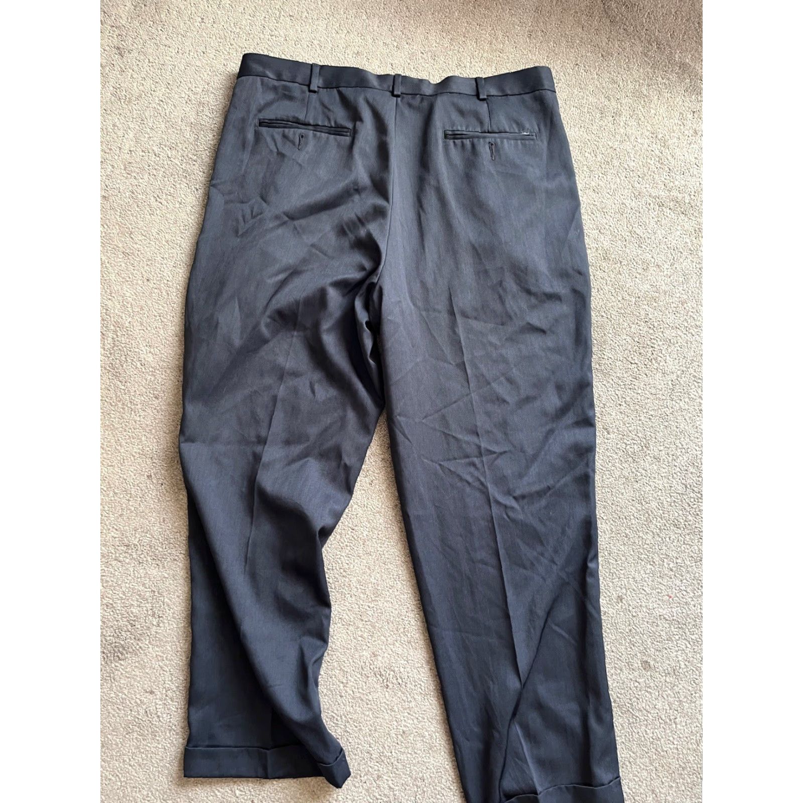 Perry Ellis Perry Ellis Portfolio Pants Slacks Navy Blue Pleated Classic Fit 38x30 Men Pants Size US 38 / EU 54 - 3 Thumbnail