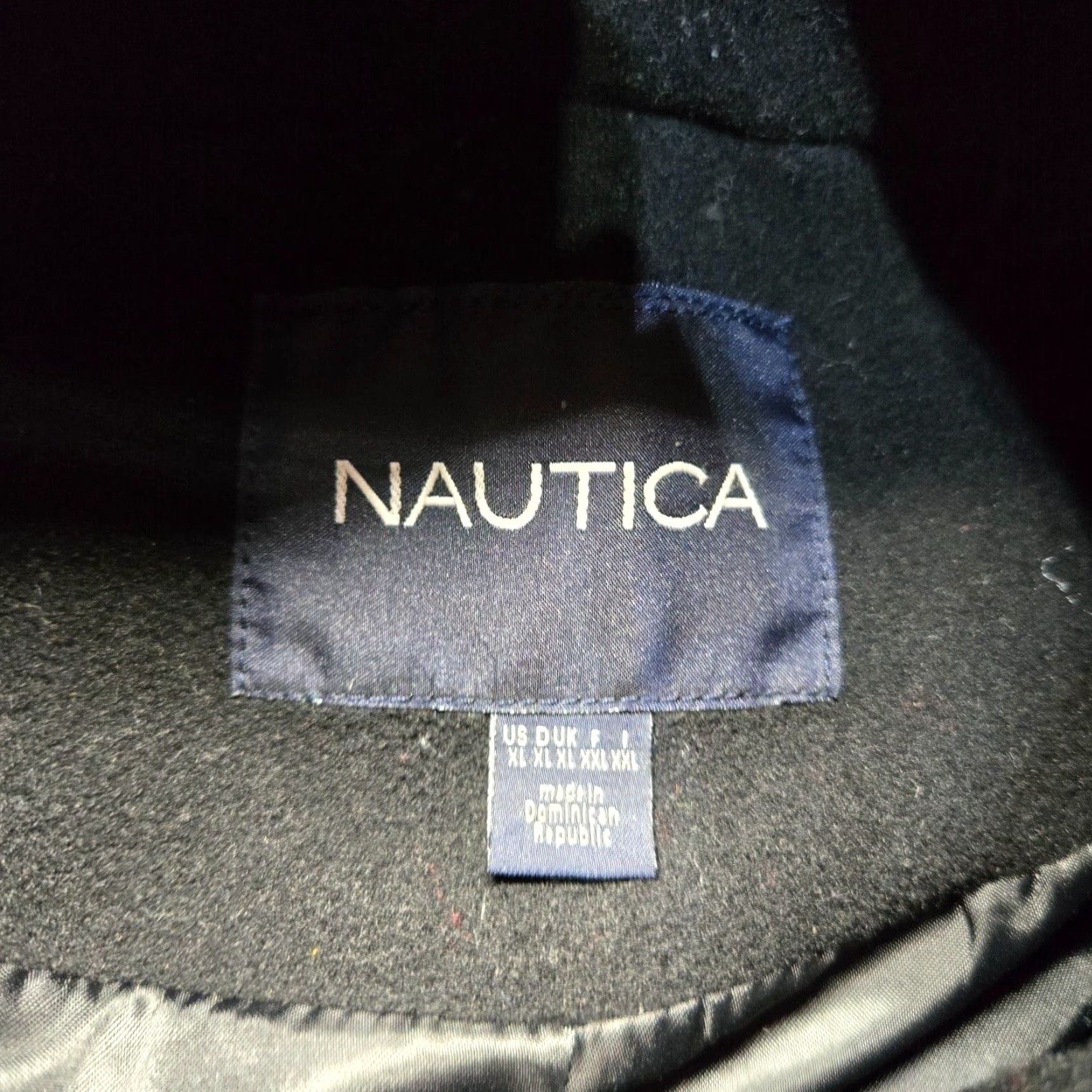 Nautica NAUTICA Wool Pea Coat Jacket Women XL Black Insulated Lined Polyester Zip Button Size XL / US 12-14 / IT 48-50 - 4 Thumbnail