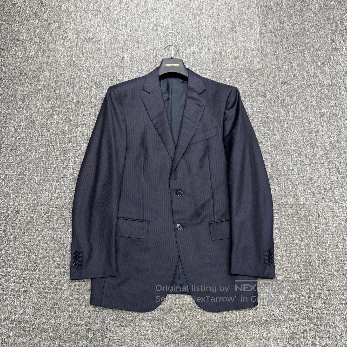 Ermenegildo Zegna Blue Pinstripe Formal Suit Jacket. Size US M / EU 48-50 / 2 - 1 Thumbnail