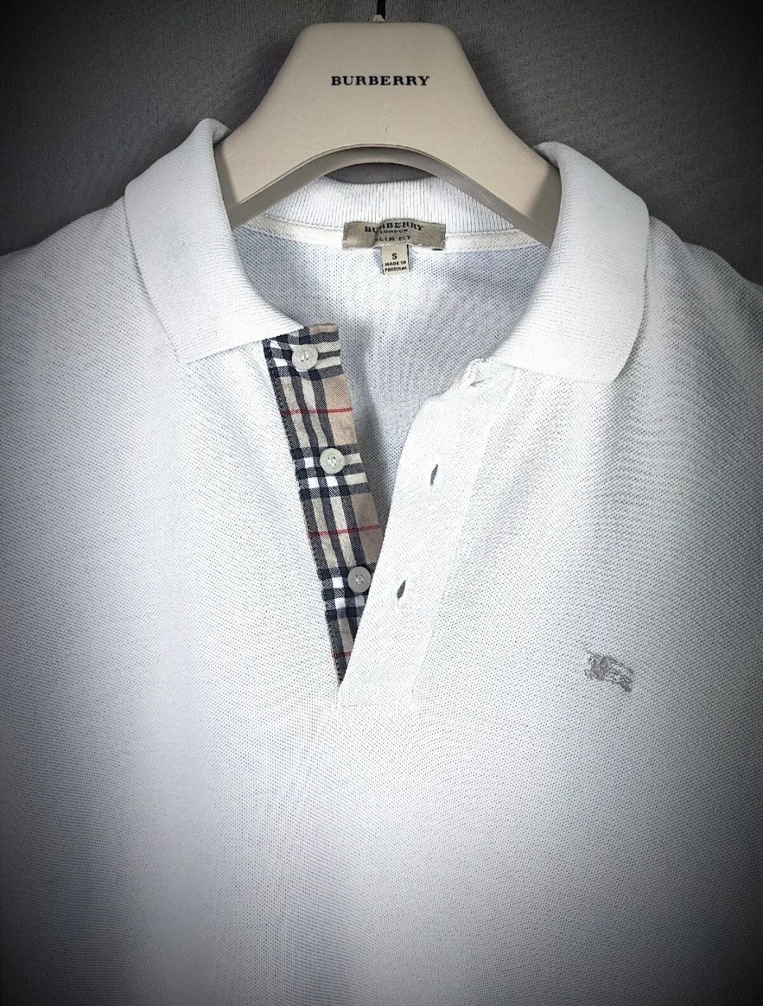 image of Burberry Polo S in White, Men's (Size Small)