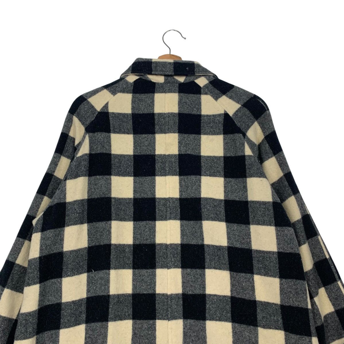 Japanese Brand SPLASH ROAD Checked Wool Coat Jacket #2265-C100 Size XL / US 12-14 / IT 48-50 - 8 Thumbnail