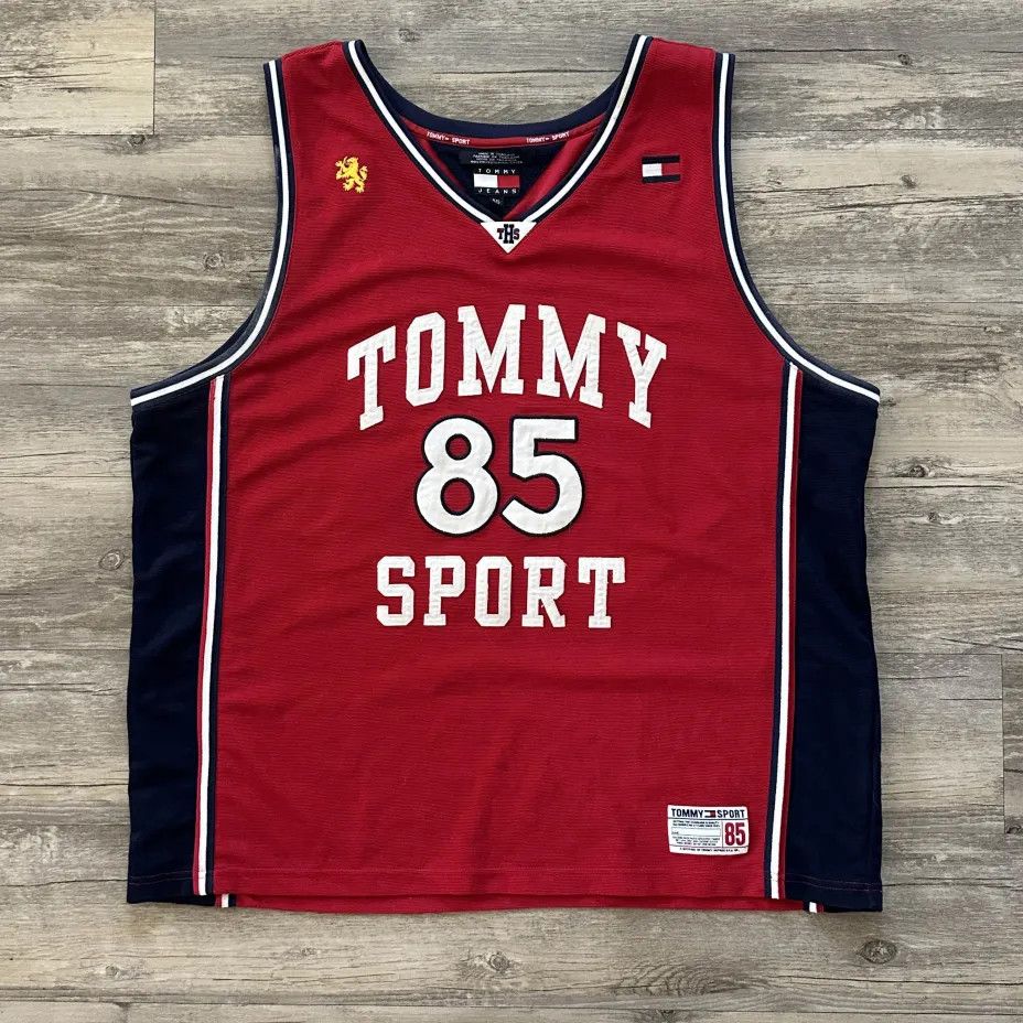 Tommy Hilfiger Vintage Tommy Hilfiger Tommy Sport 85 Basketball Jersey Size US XXL / EU 58 / 5 - 1 Thumbnail
