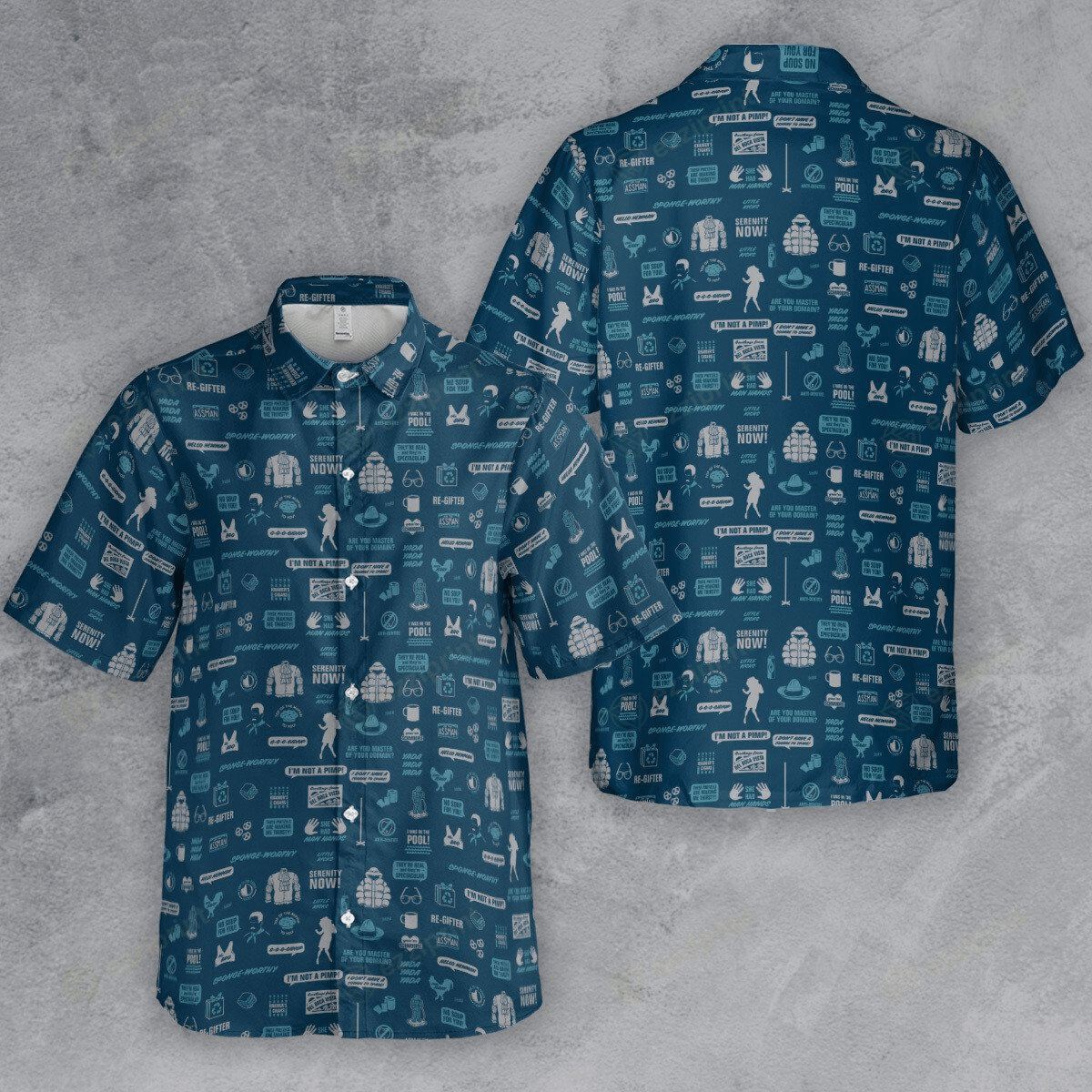 The Unbranded Brand Seinfeld Memorable Moments Pop Culture Button Down Shirt Size US M / EU 48-50 / 2 - 4 Thumbnail